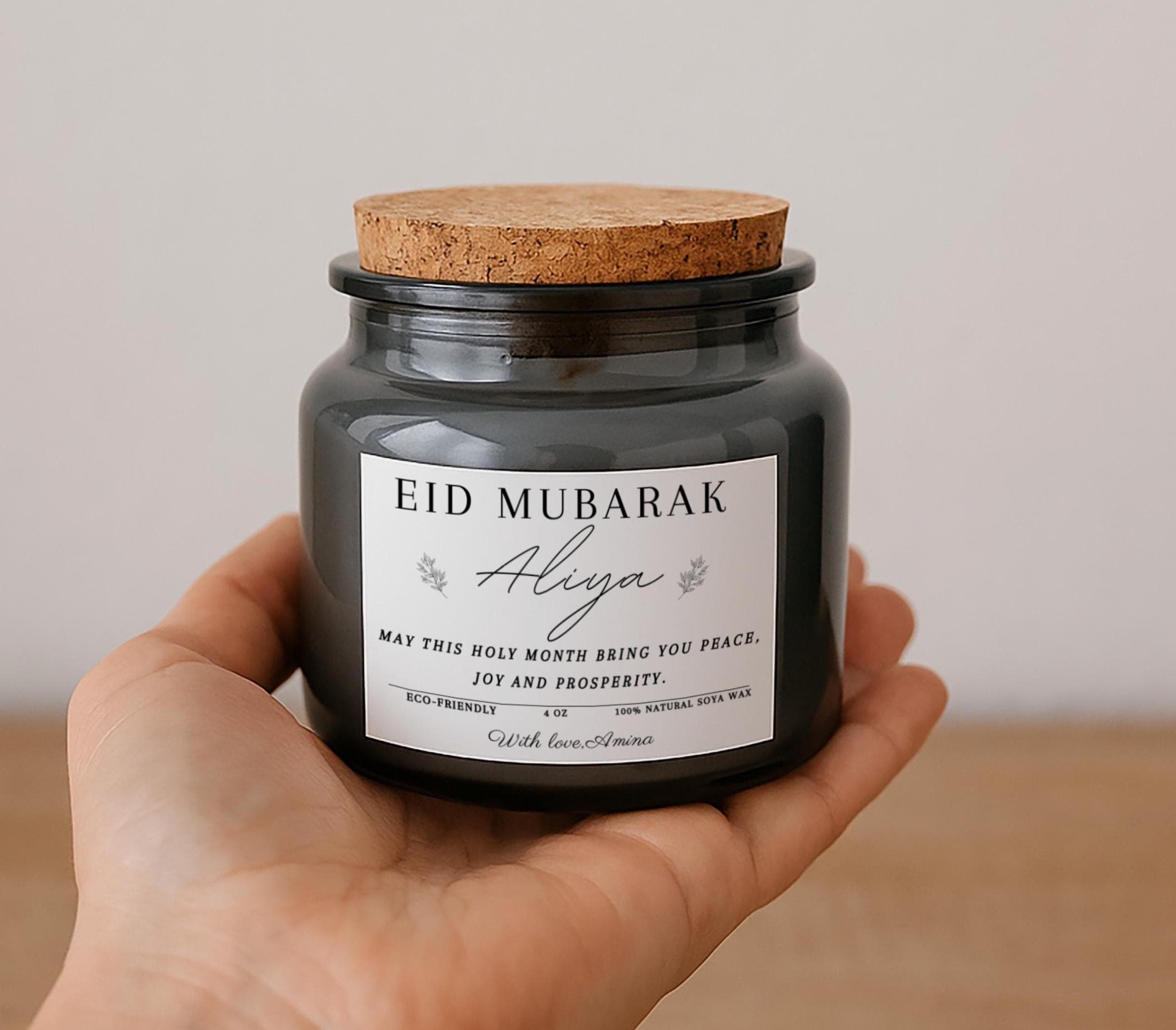 Personalized Ramadan Candle-Eid Mubarak Gifts-Custom Name Ramadan Presents-Eid Gifts For Women-Her-Him-Home-Family- Teenager Girl-Colleague