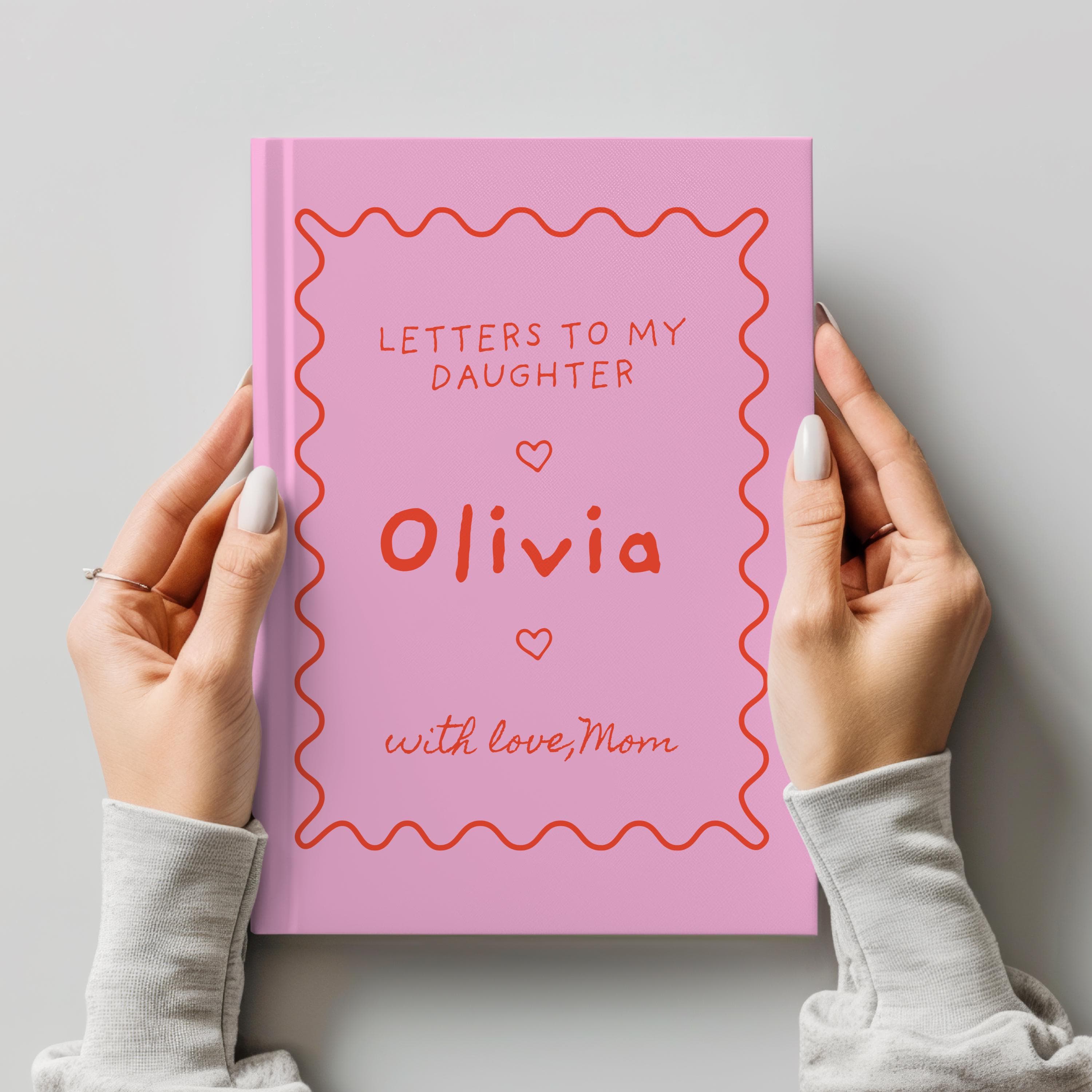 Letters To My Daughter Journal - Personalized Keepsake Notebook- New Mother Gift-Mom To Be