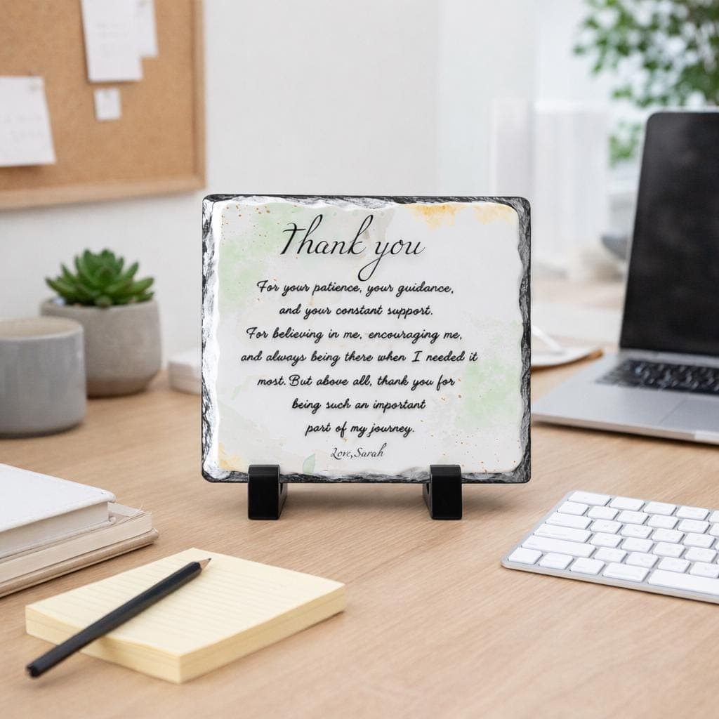 Thank You Message Plaque Gift For-Mentor-Teacher-Friend-Colleague-Women-Boss-Coworker-Adviser-Coach-Personalized Gift For Her-Him-Keepsake - image 5