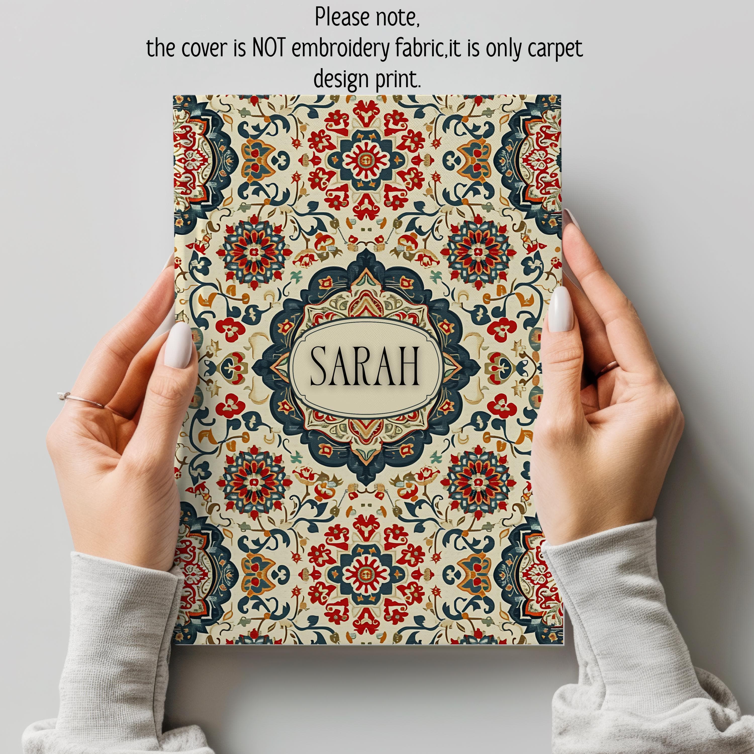 Personalized Ethnic Hardcover Journal-Persian Rug Notebook-Turkish Kilim Journal-Moroccan Notebook-Middle East-Ottoman Design-Carpet Print - image 3