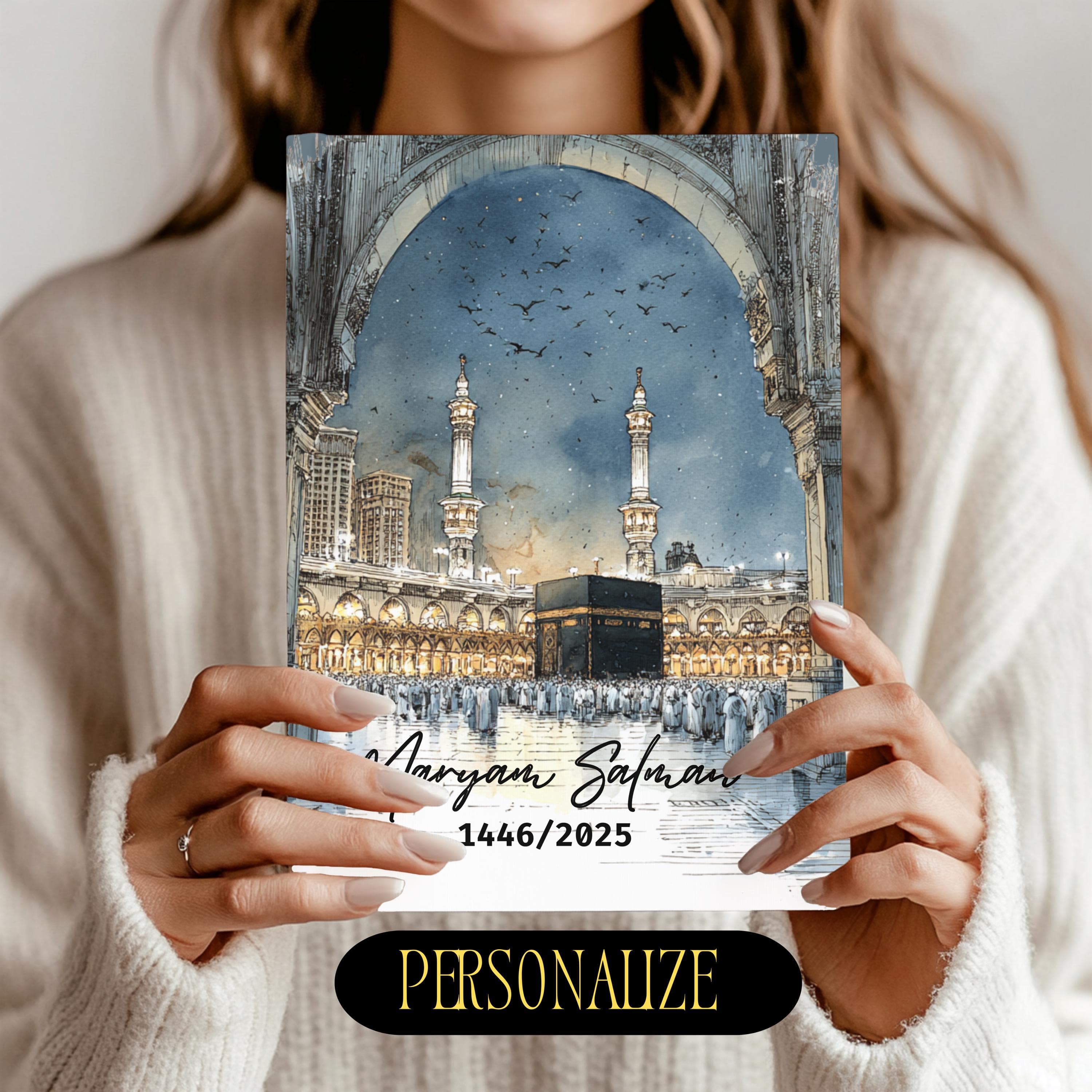 Personalized Umrah&Hajj Journal-Custom Name Umrah Gift-Umrah Mubarak Gift-Hajj Mubarak Gift-Dua Journal-Muslim Prayer Planner-Umrah Notebook - image 3