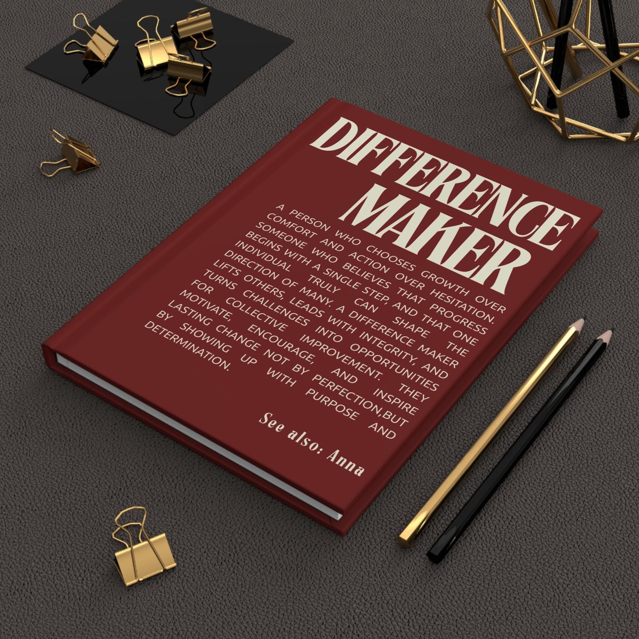 Custom Difference Maker Journal Gift -Mentor-Teacher-Friend-Colleague-Mom-Women-Boss-Coworker-Adviser-Coach-Gratitude -Thank You Keepsake - image 3