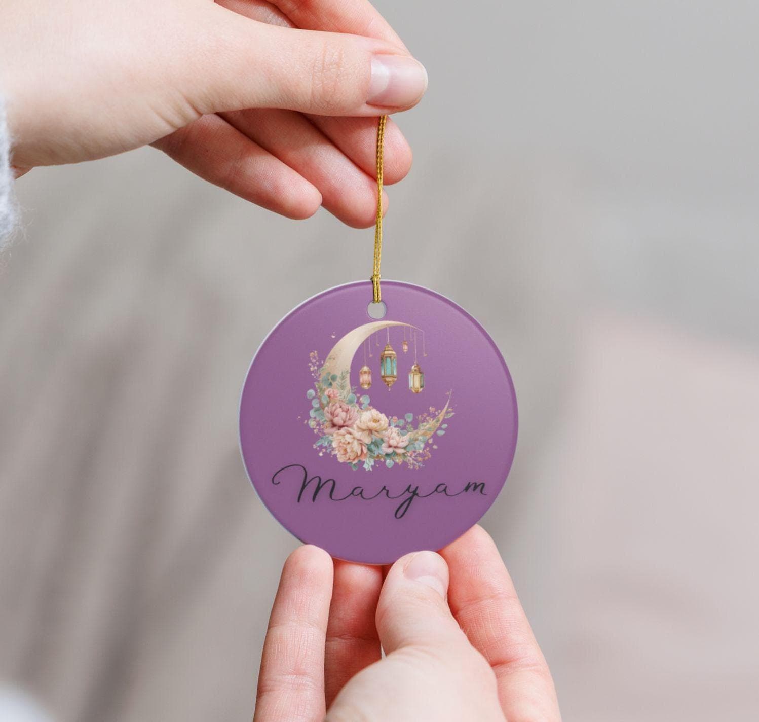 Ceramic Ramadan Ornament-Ramadan Home Decor-Ramadan Hanging Decoration-Minaret Crescent  Moon-Decorative Garland Islam-Ramadan Banner - image 4