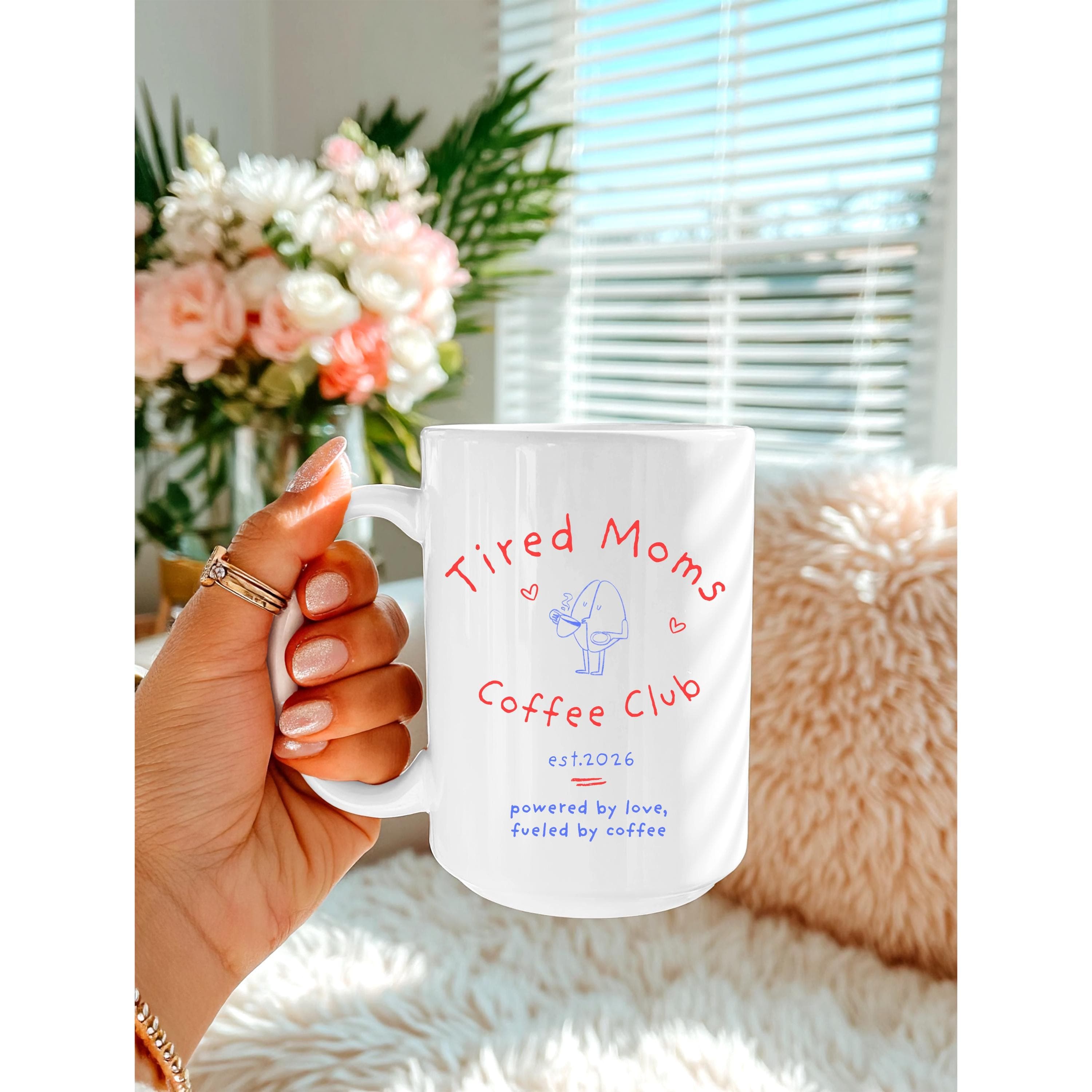 Personalized Tired Moms Club Mug -New Mom-Coffee Cup for New Mothers Gift-Custom Mama Established Mug-New Parent Gift- Expecting Mom Present - image 5