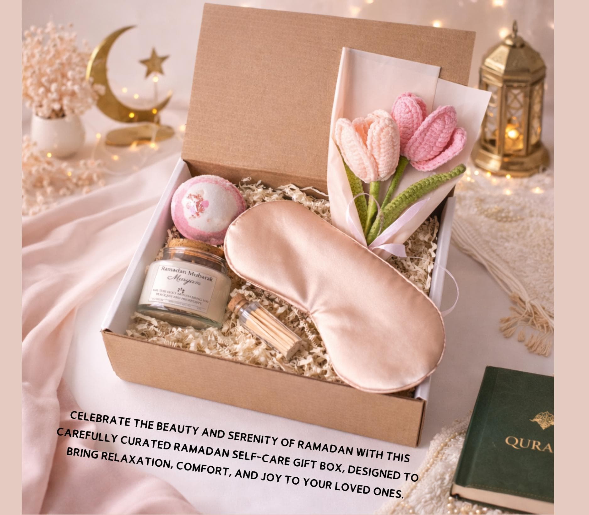 Personalized Ramadan Gift Set For Women-Custom Ramadan Gift Basket For Friends-Mom-Teacher-Hijabi Girls-Islamic Gifts For Family-Eid Mubarak - image 4