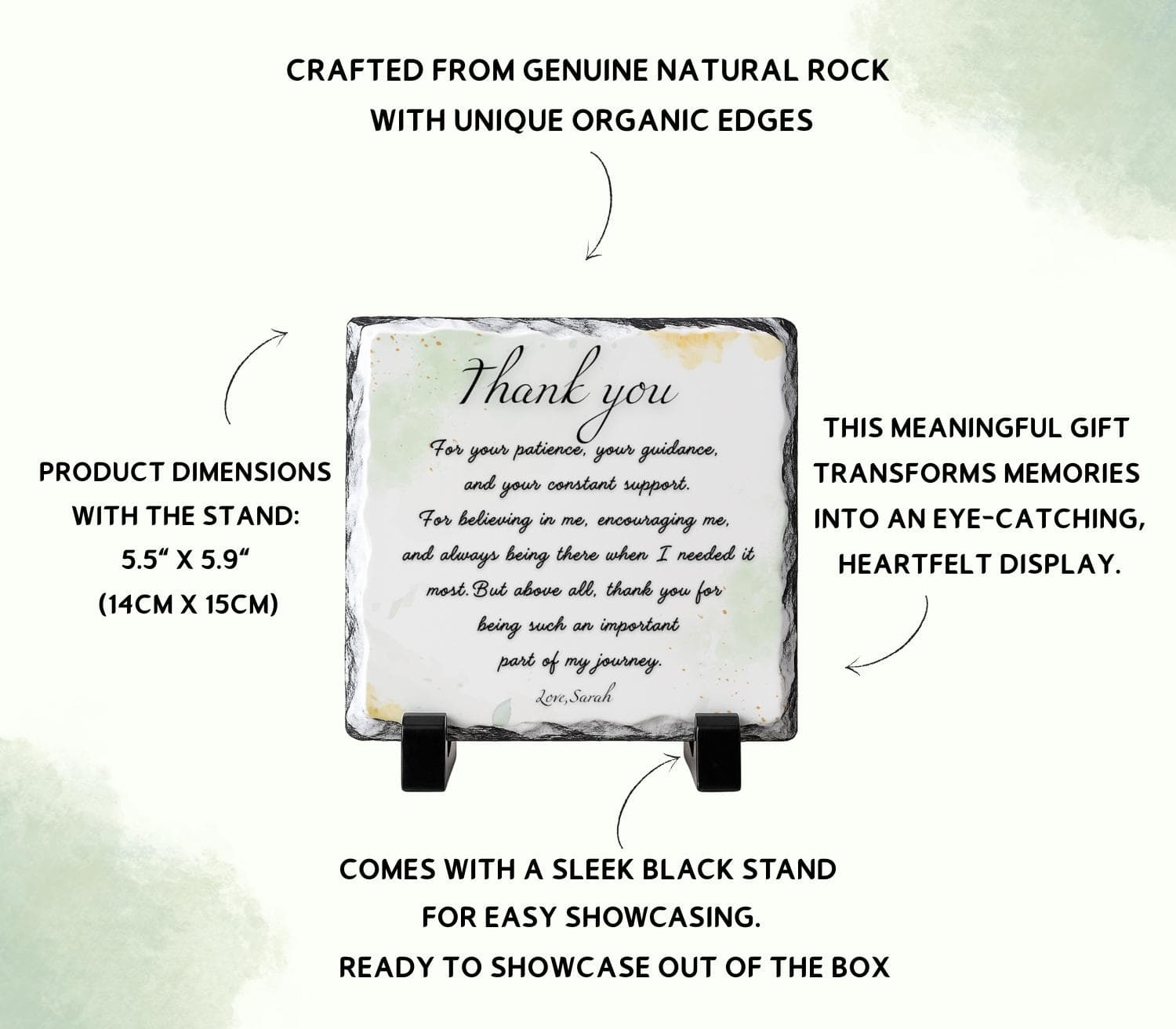 Thank You Message Plaque Gift For-Mentor-Teacher-Friend-Colleague-Women-Boss-Coworker-Adviser-Coach-Personalized Gift For Her-Him-Keepsake - image 4