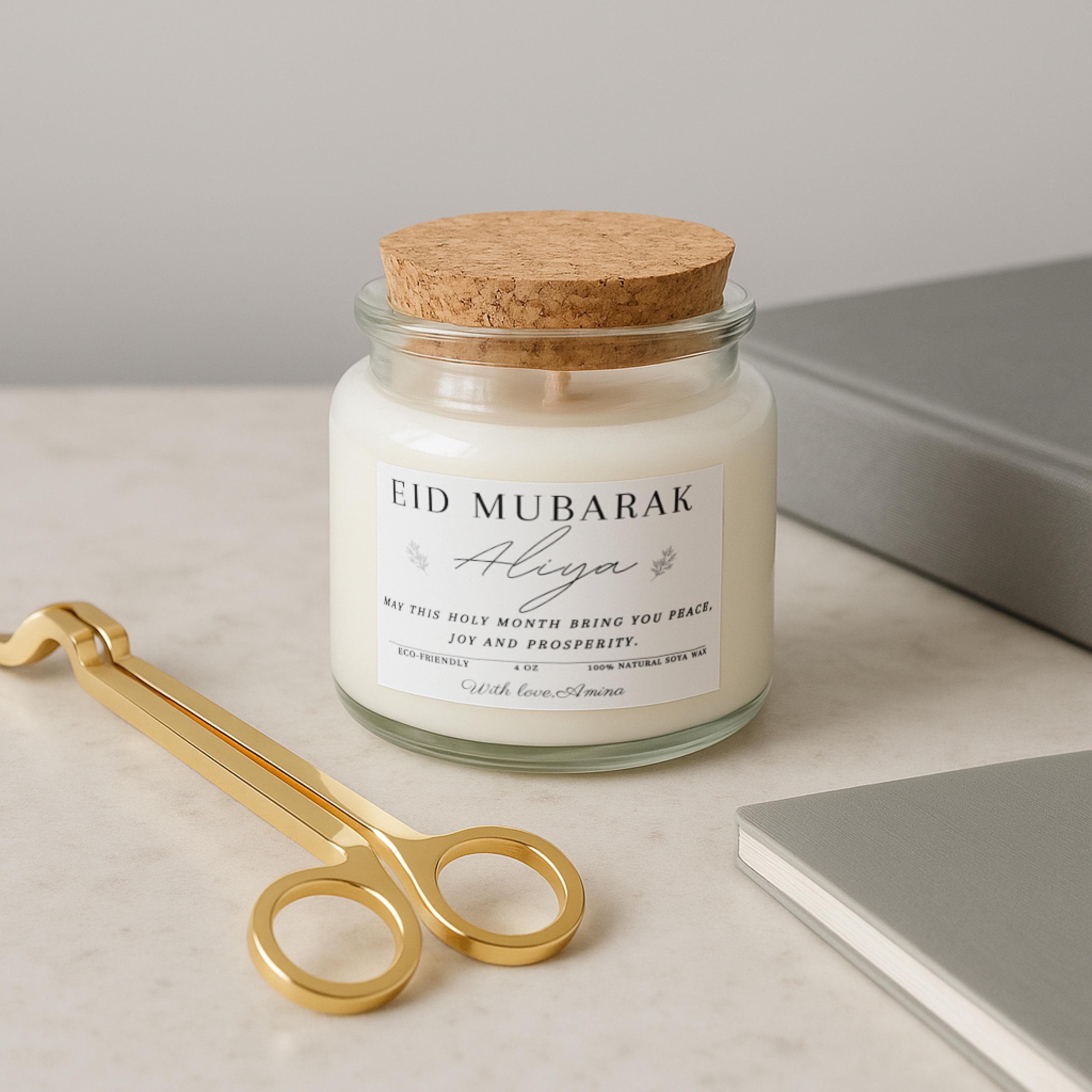 Personalized Ramadan Candle-Eid Mubarak Gifts-Custom Name Ramadan Presents-Eid Gifts For Women-Her-Him-Home-Family- Teenager Girl-Colleague - image 3