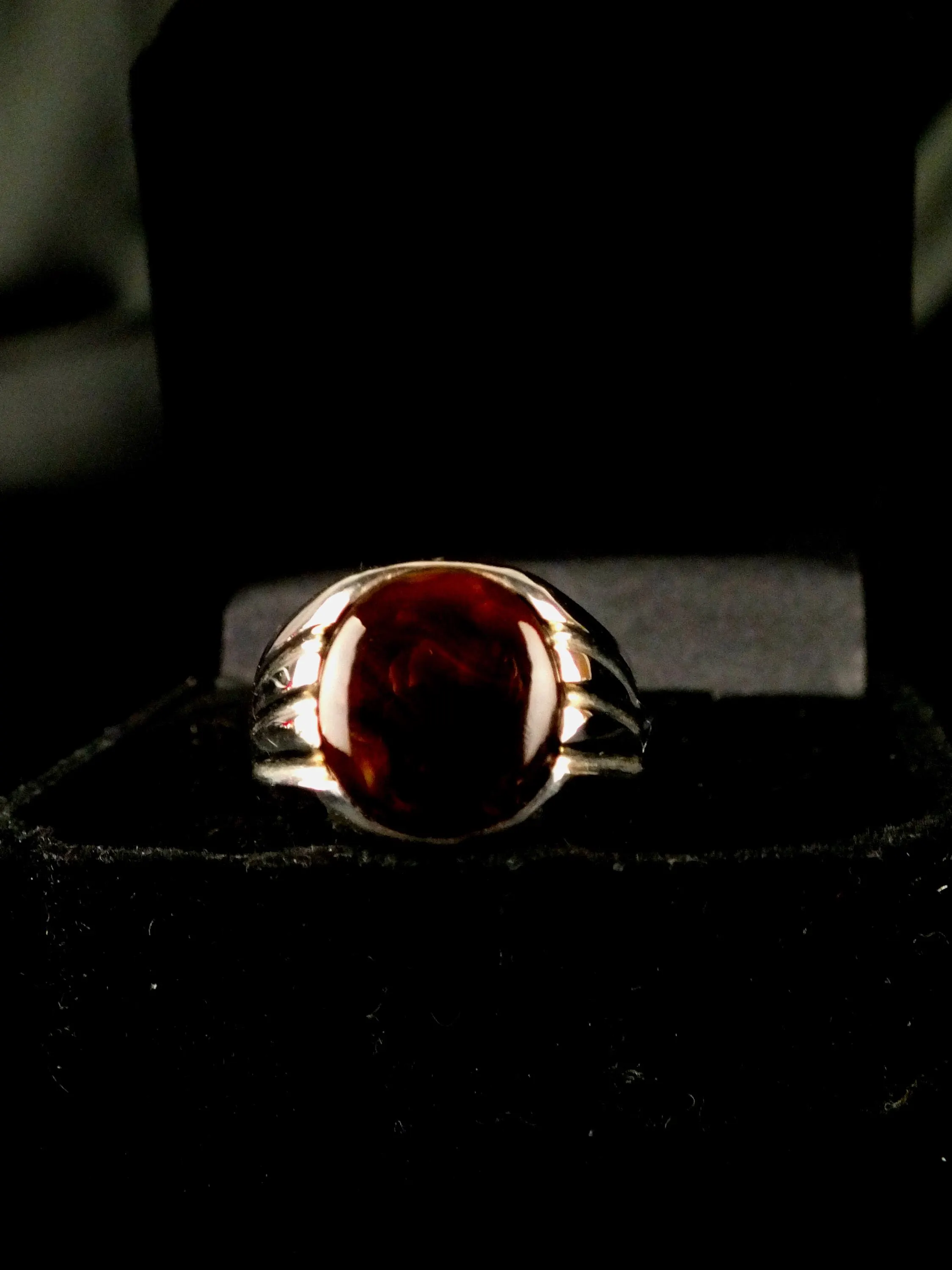 Handmade 970 Silver Mexican Fire Agate Ring, Size 9 - image 3