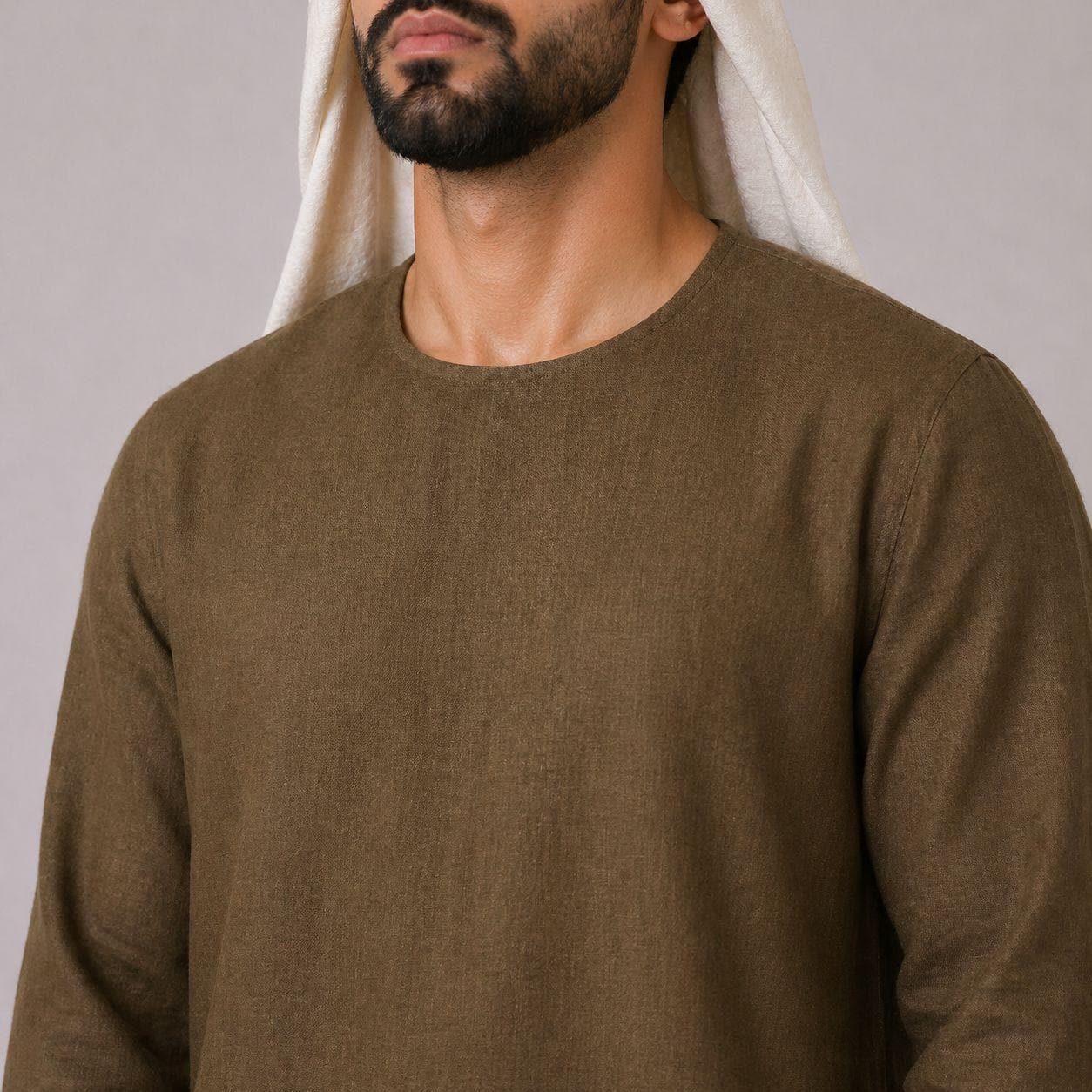 Belgian Linen Men's Thobe - White Color - Casual Dishdasha for Man - Prayer Outfit - Breathable Kaftan - image 4