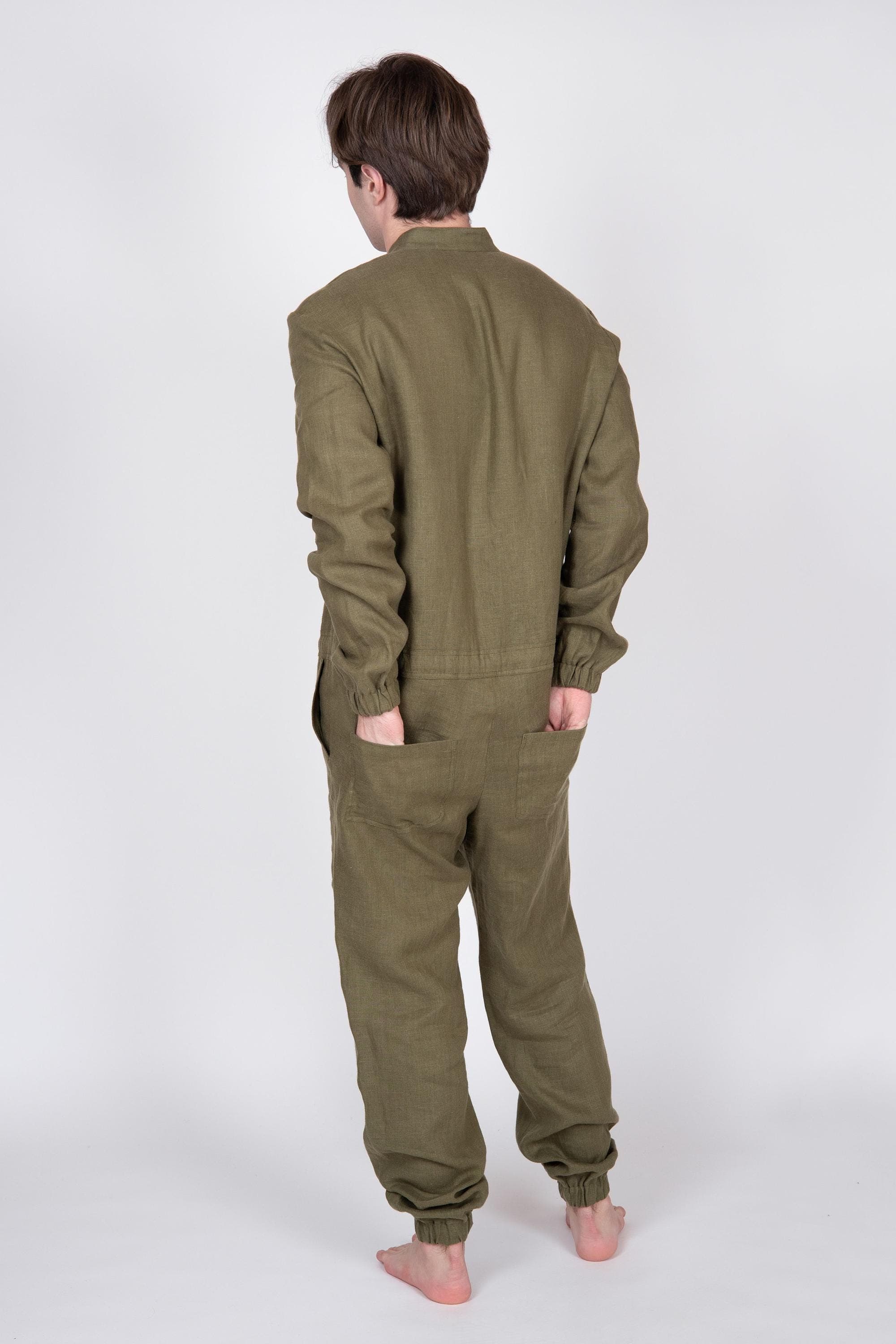 Belgian Linen Men's Overalls - Flax Jumpsuit for Man - Luxury Menswear - 30 Colors - image 5