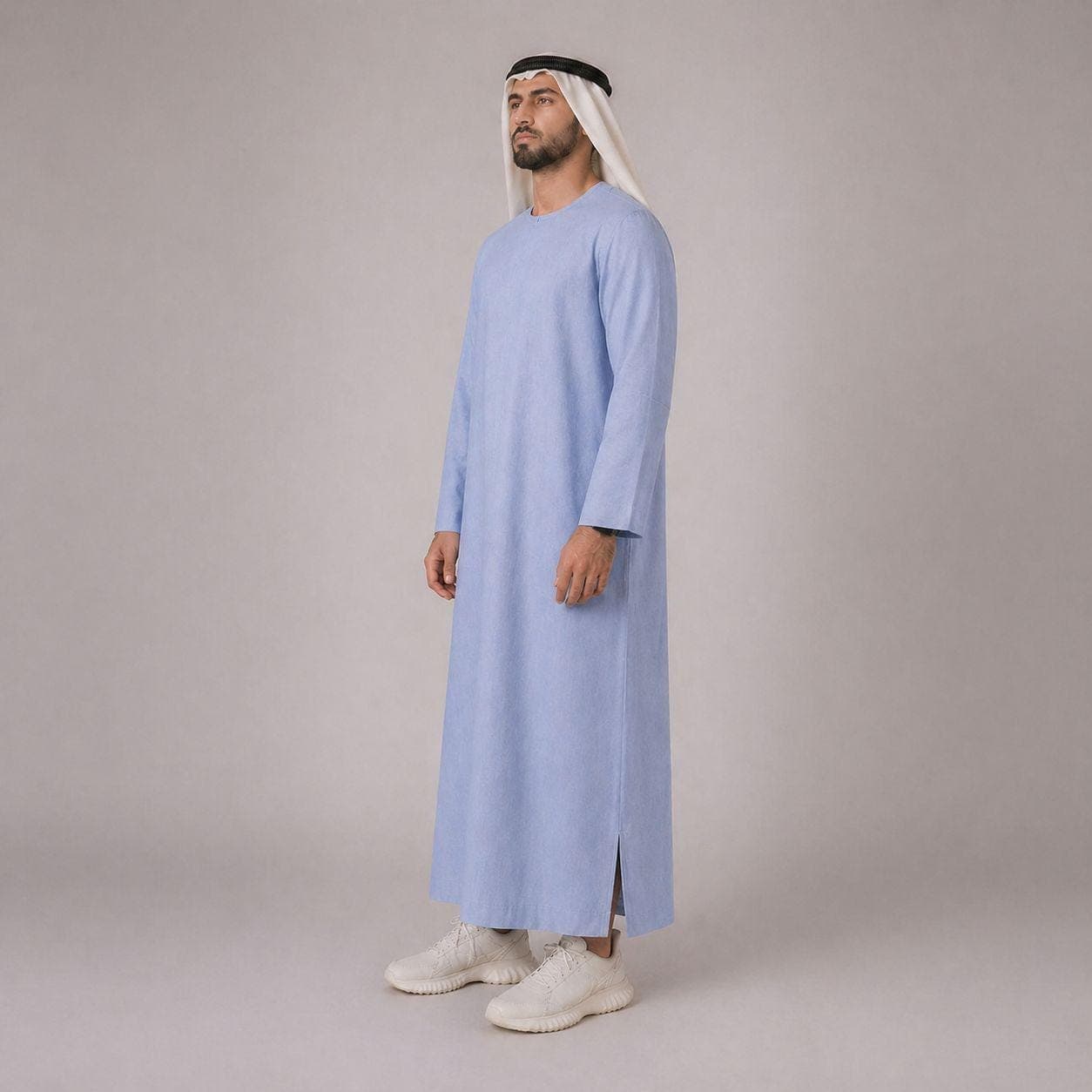 Belgian Linen Men's Kaftan - European Flax Abaya for Man - Casual Thobes - 30 Colors - image 3