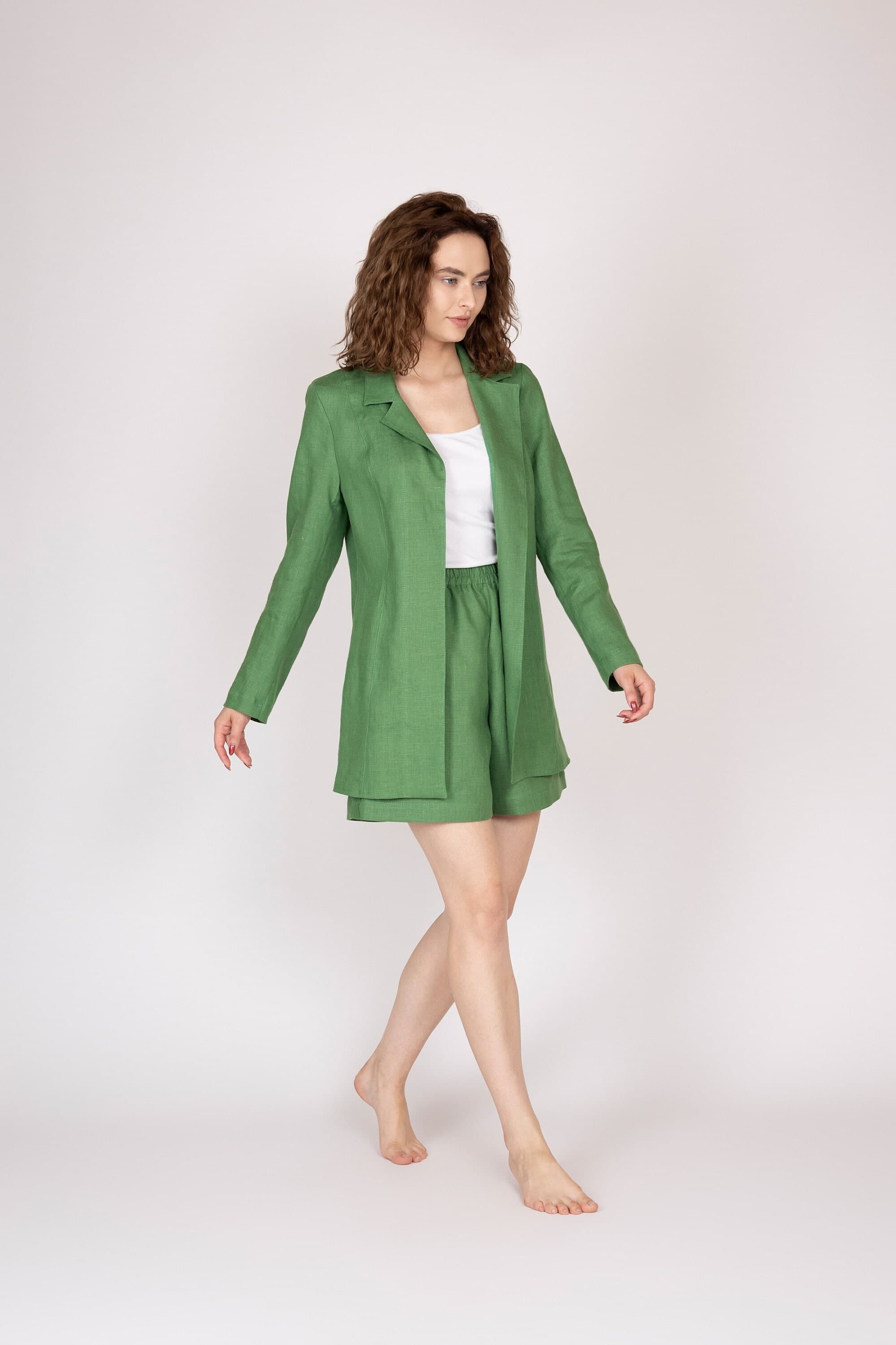 Belgian Linen Women's Set - Tailored Sets - Elegant Office Outfit - Two Piece Suit - 30 Colors