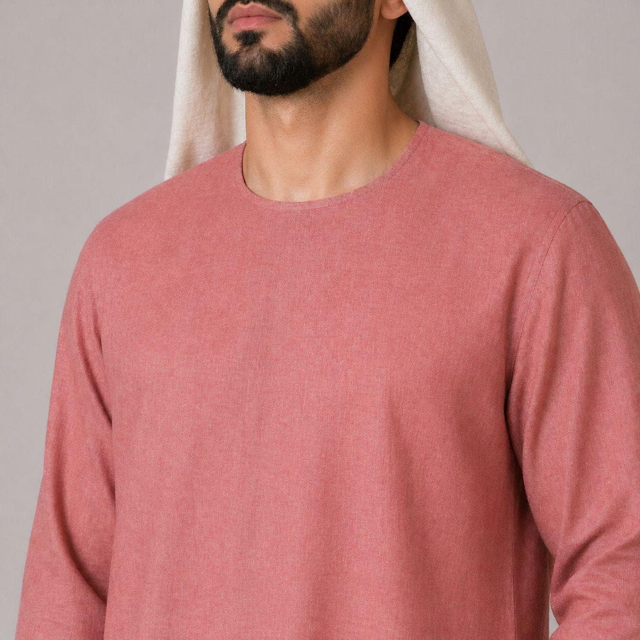 Belgian Linen Men's Kaftan - Prayer Thobe - Minimal Kurta - Abaya Man - Ramadan Thobes - 30 Colors - image 4