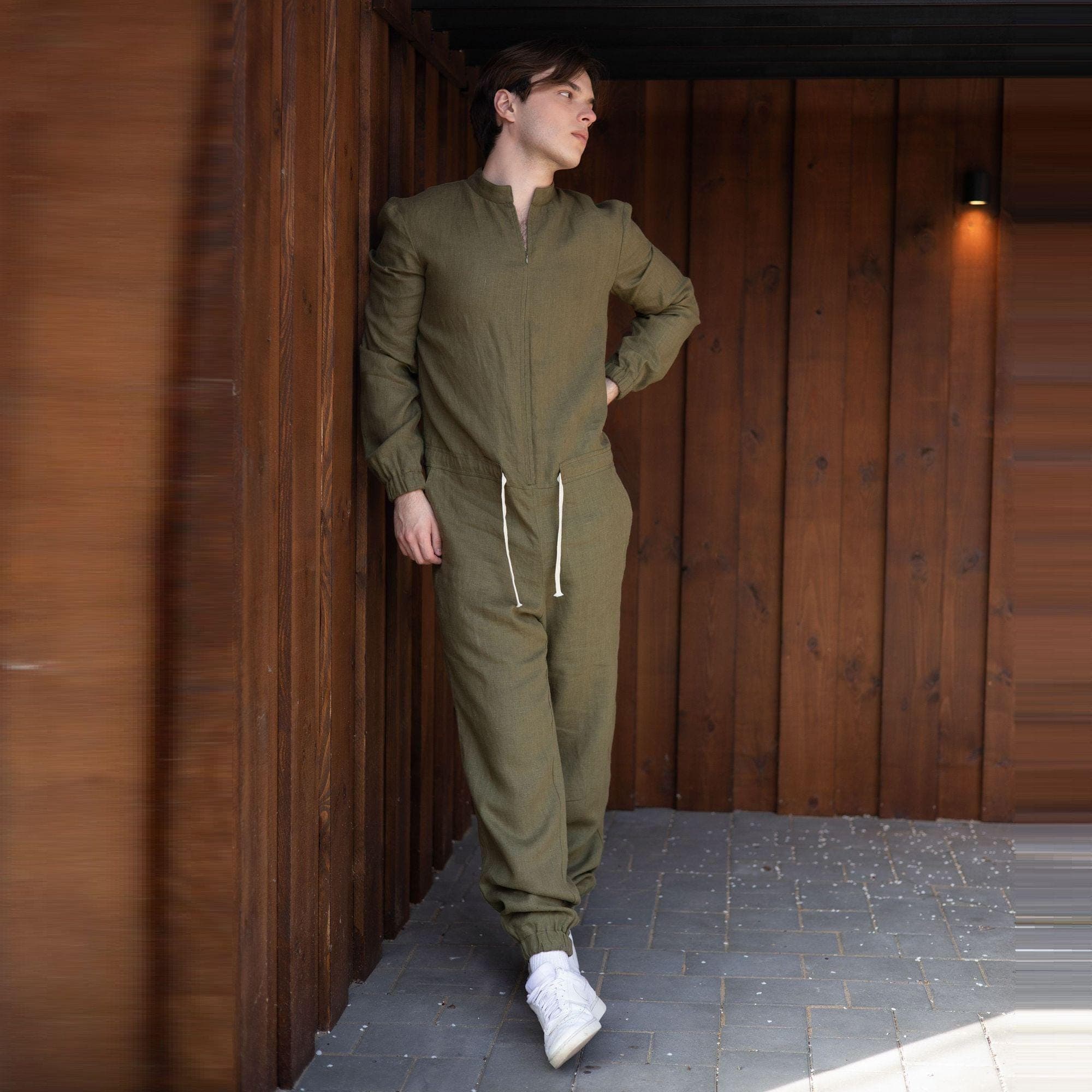 Belgian Linen Men's Overalls - Flax Jumpsuit for Man - Luxury Menswear - 30 Colors
