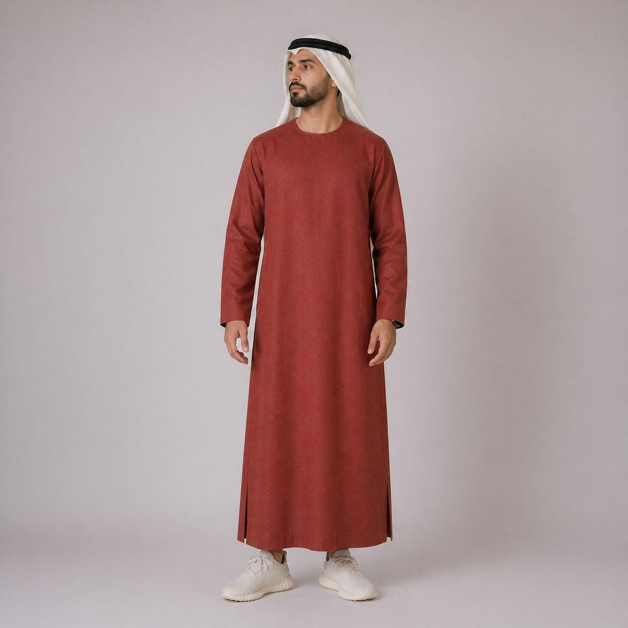 Belgian Linen Men's Kaftan - Luxury Thobe - European Flax Kurtas - Abayas for Man - 30 Colors