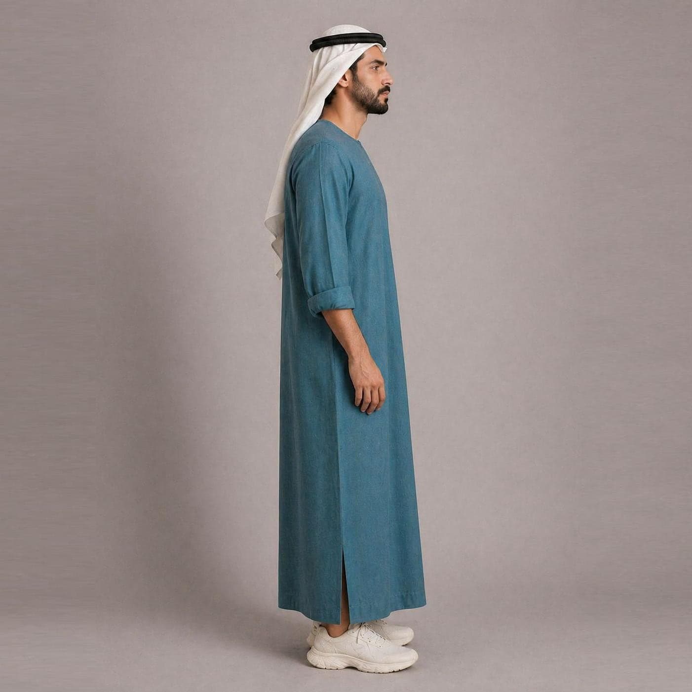 Belgian Linen Men's Kaftan - Loose Fit Kaftans - Minimal Kurta - Casual Eastern Thobes - 30 Colors