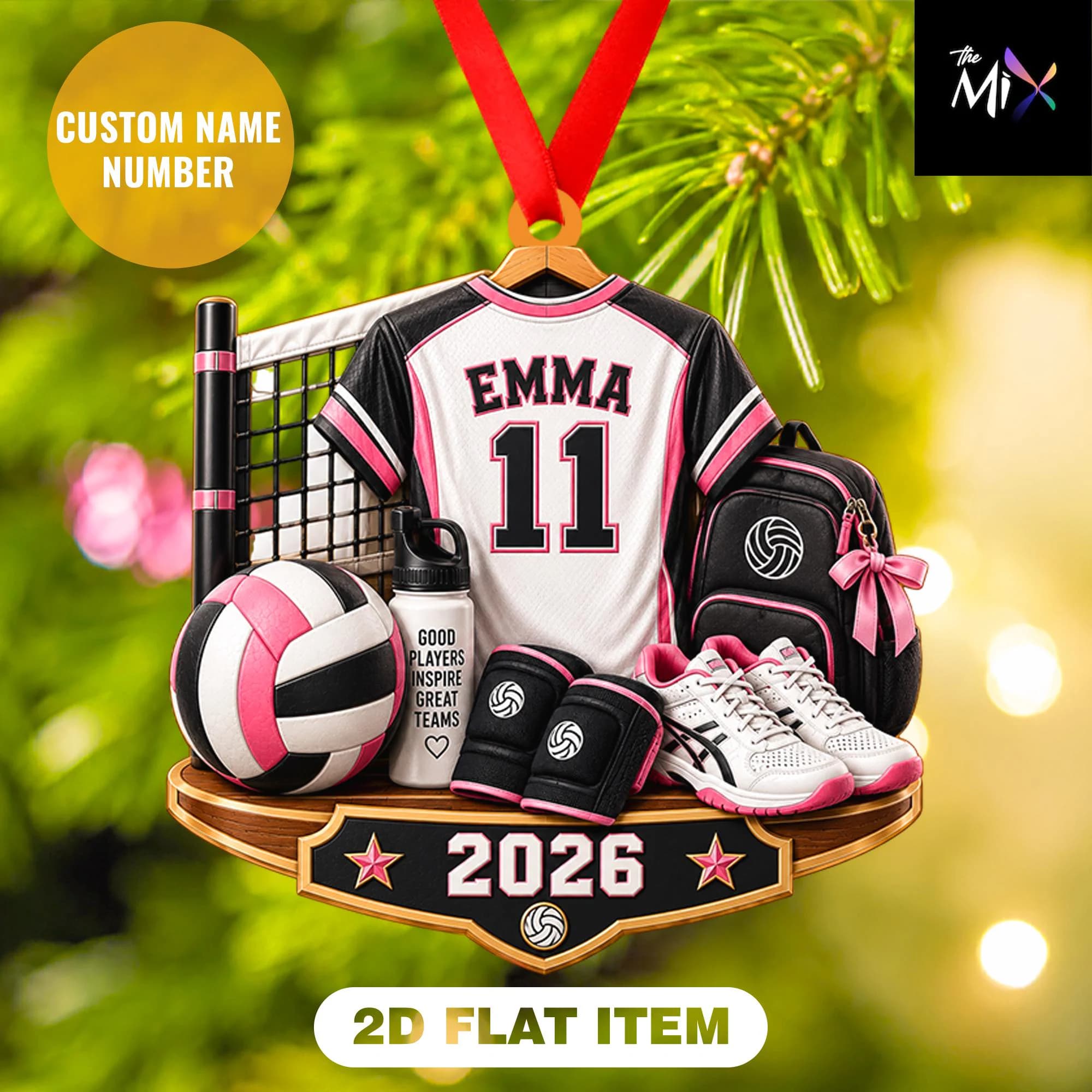 Personalized Volleyball Christmas Ornament, Sports Ornament, Volleyball Player Gift, 2026 Athlete Keepsake, Sports Christmas Decor - image 4