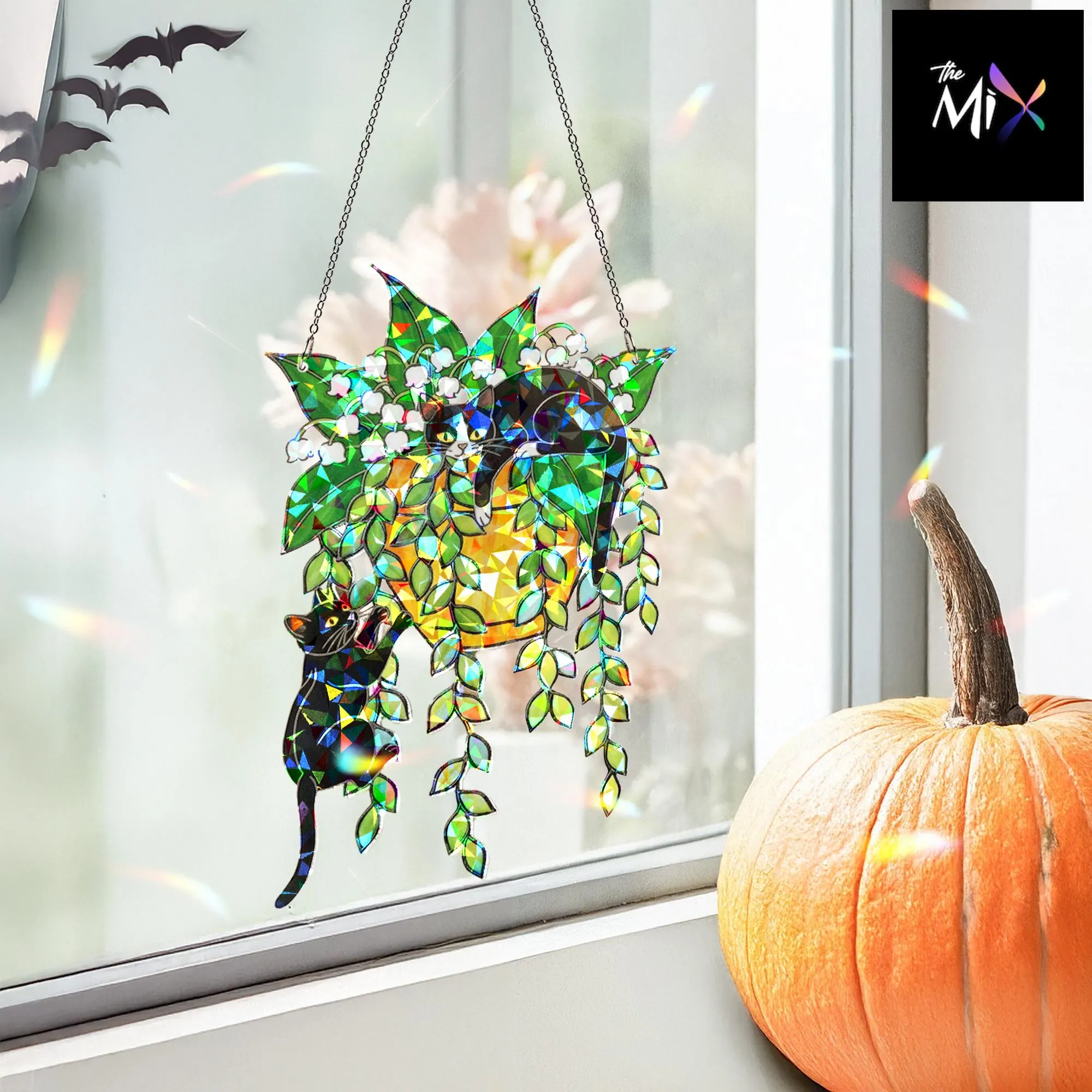 Hologram Cat Suncatcher, Plant Window Hanging, Cat Lover Decor - image 4