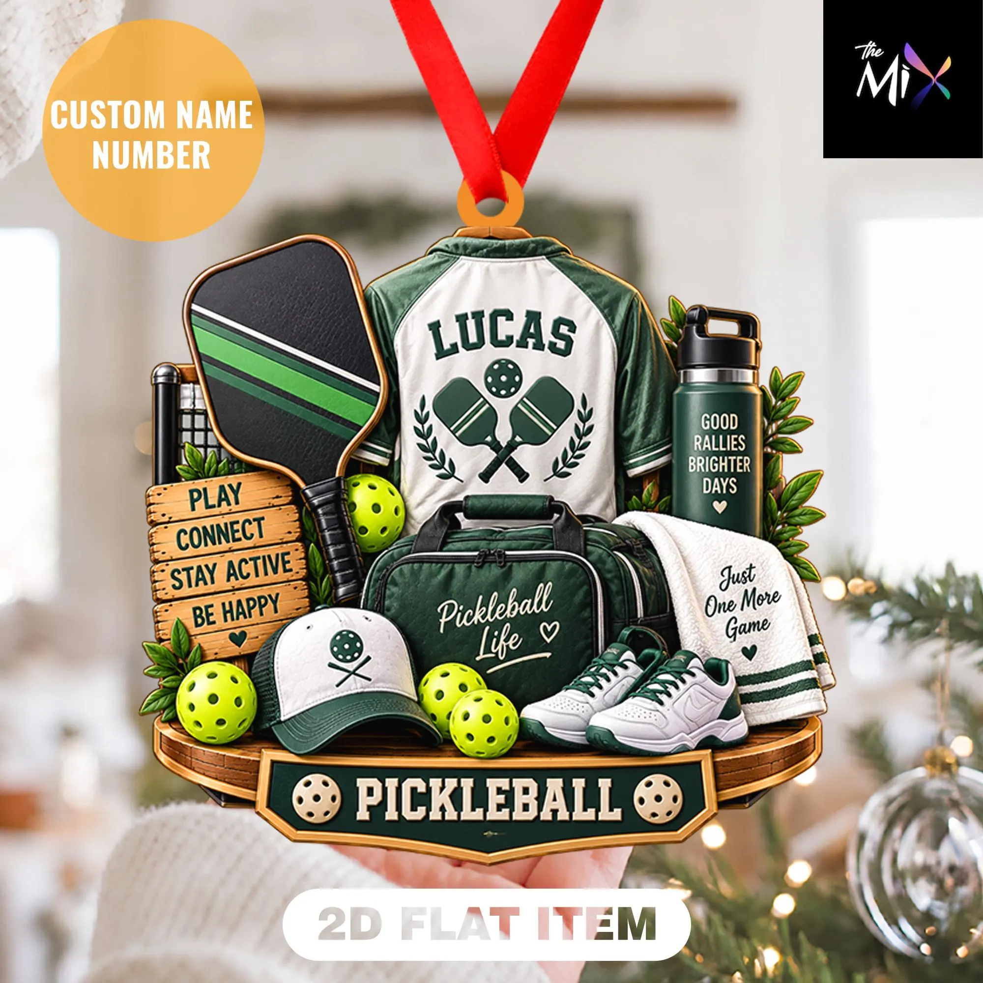 Personalized Pickleball Christmas Ornament, Sports Ornament, Pickleball Player Gift, Athlete Keepsake, Sports Christmas Decor - image 4