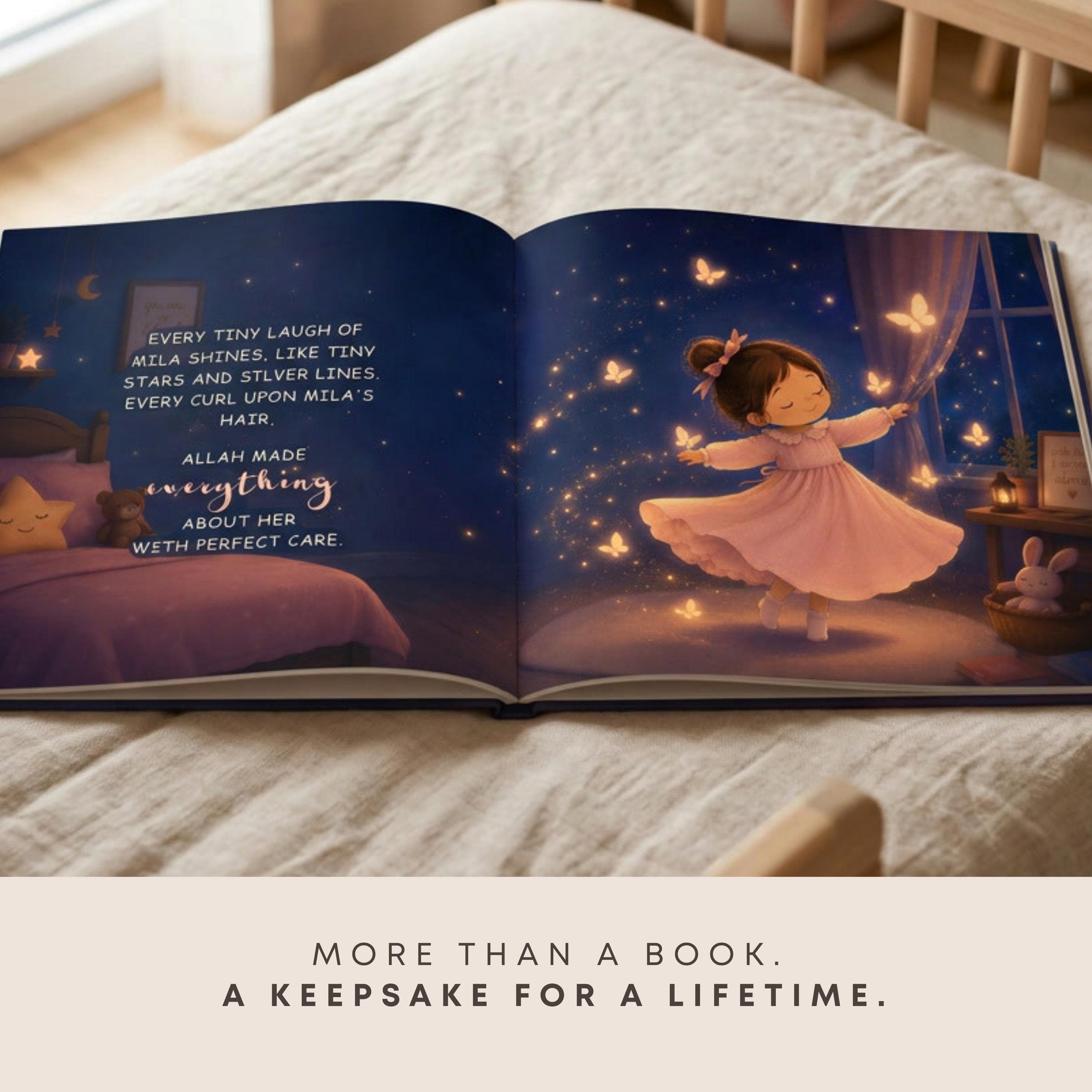 Lovely Personalized Islamic Story Book for Girls  | Rhyming Bedtime Dua Keepsake | Islamic Children's Story Book | Gift for Muslim Toddler - image 3