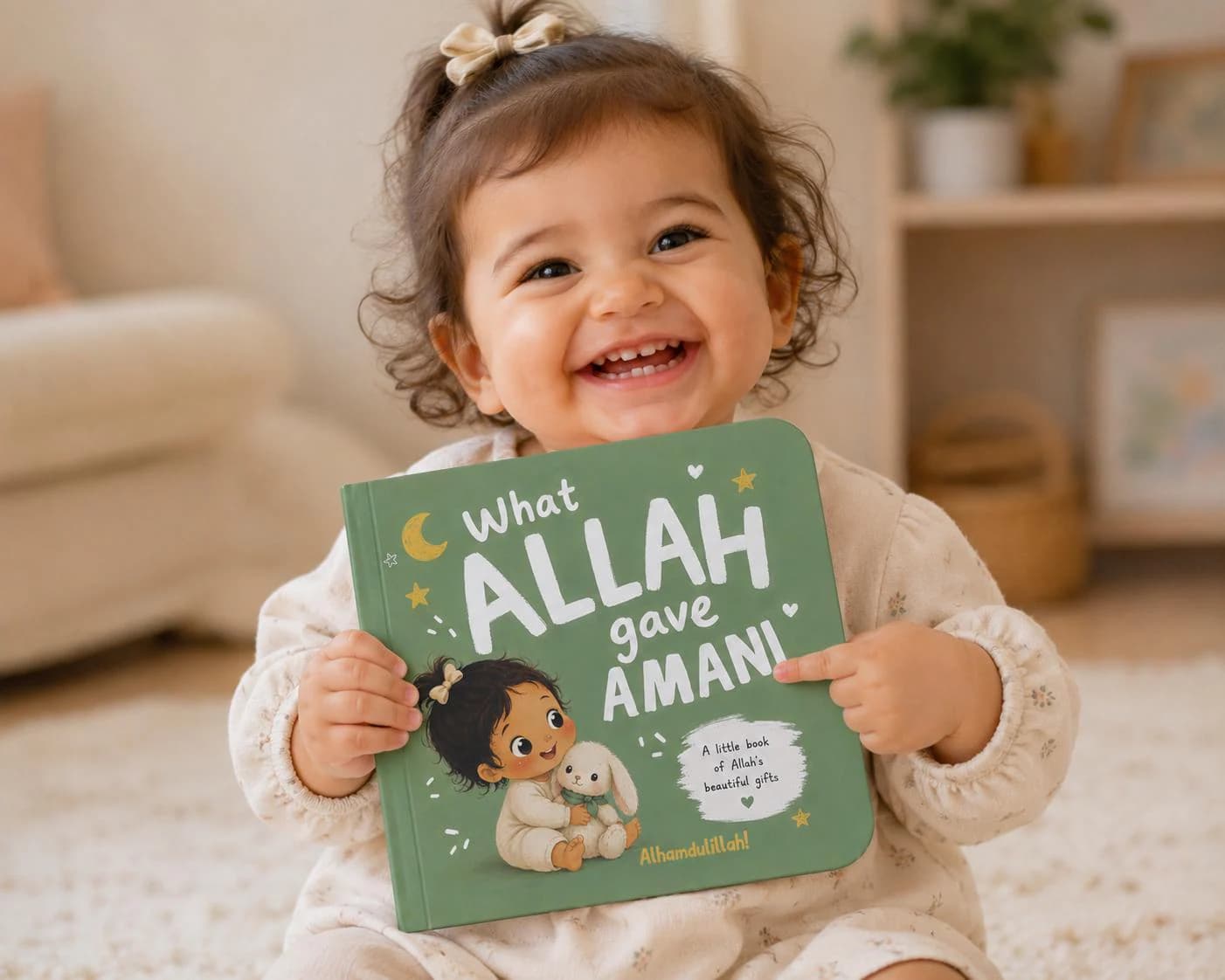 1st Birthday Gift | Allah's Blessings Board Book | Personalized Keepsake for Muslim Toddler | Custom Muslim Baby Book