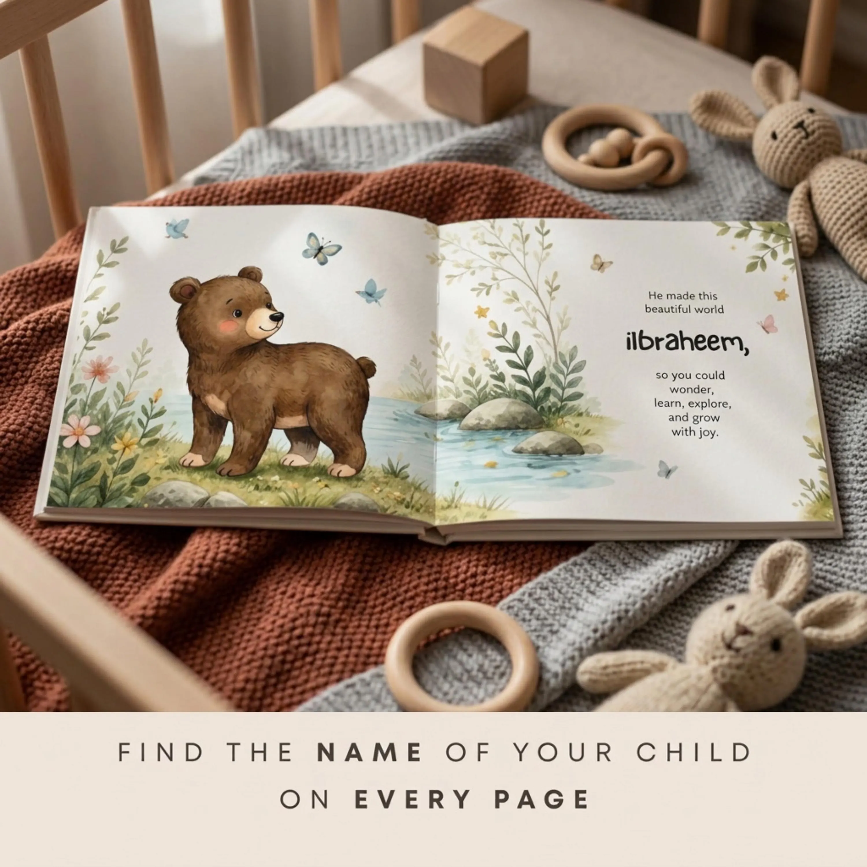 Personalized Eid Gift Book for Kids | Allah Knows You Bear Storybook | Custom Name Islamic Book - image 3