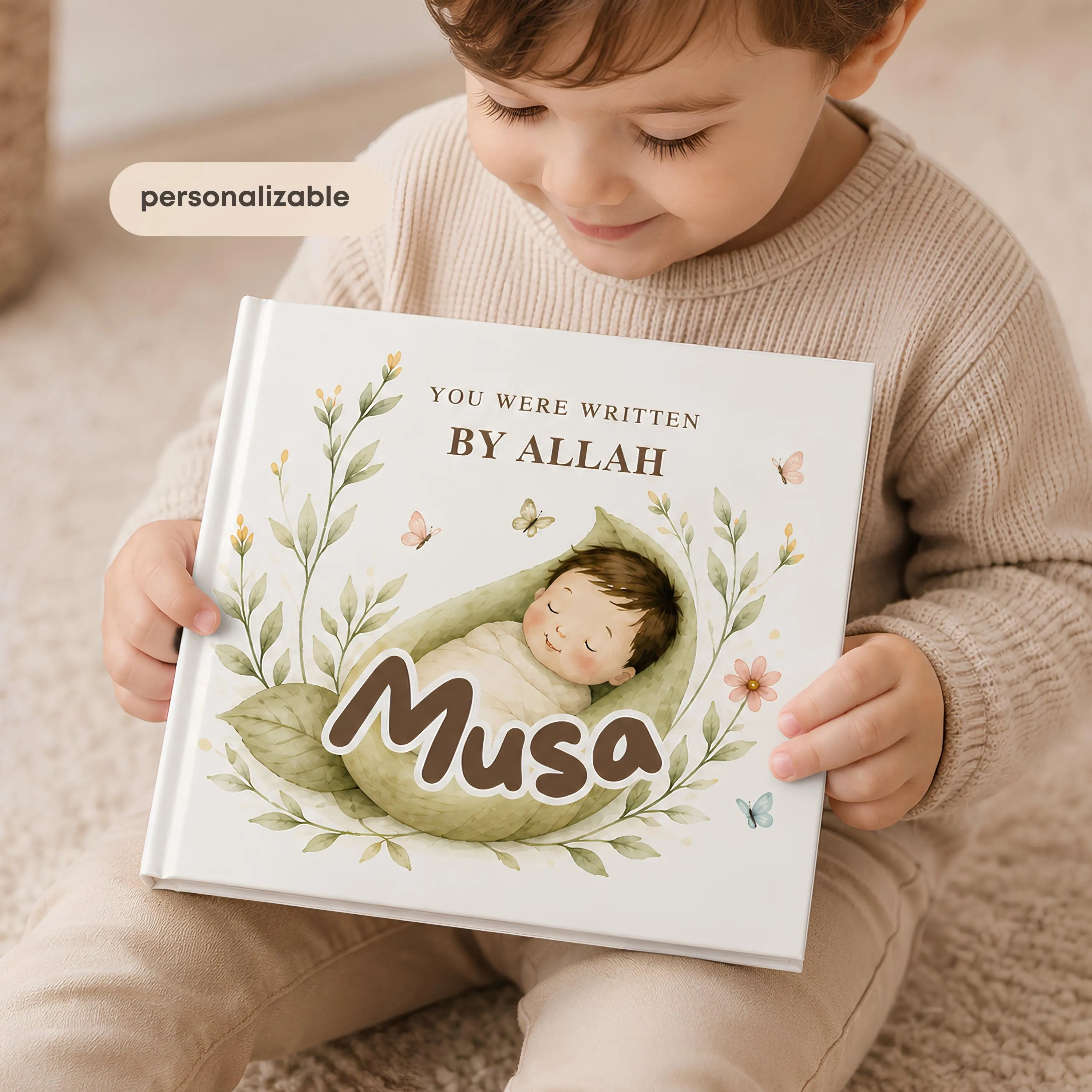 Unique Baby Boy Gift – Personalized Muslim Kid's Book – Custom Islamic Storybook for Boys, Keepsake Gift for Him