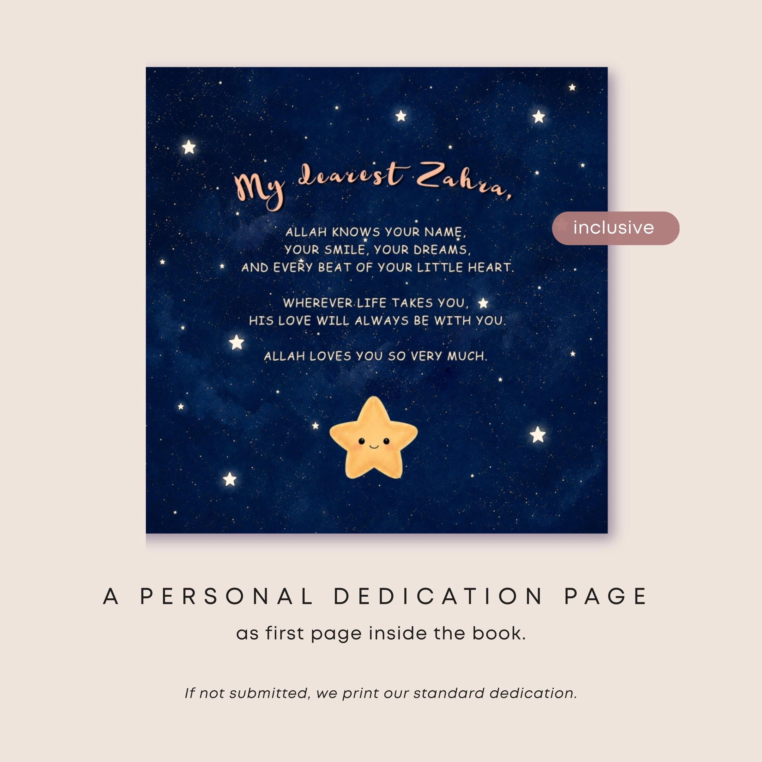 Lovely Personalized Islamic Story Book for Girls  | Rhyming Bedtime Dua Keepsake | Islamic Children's Story Book | Gift for Muslim Toddler - image 4