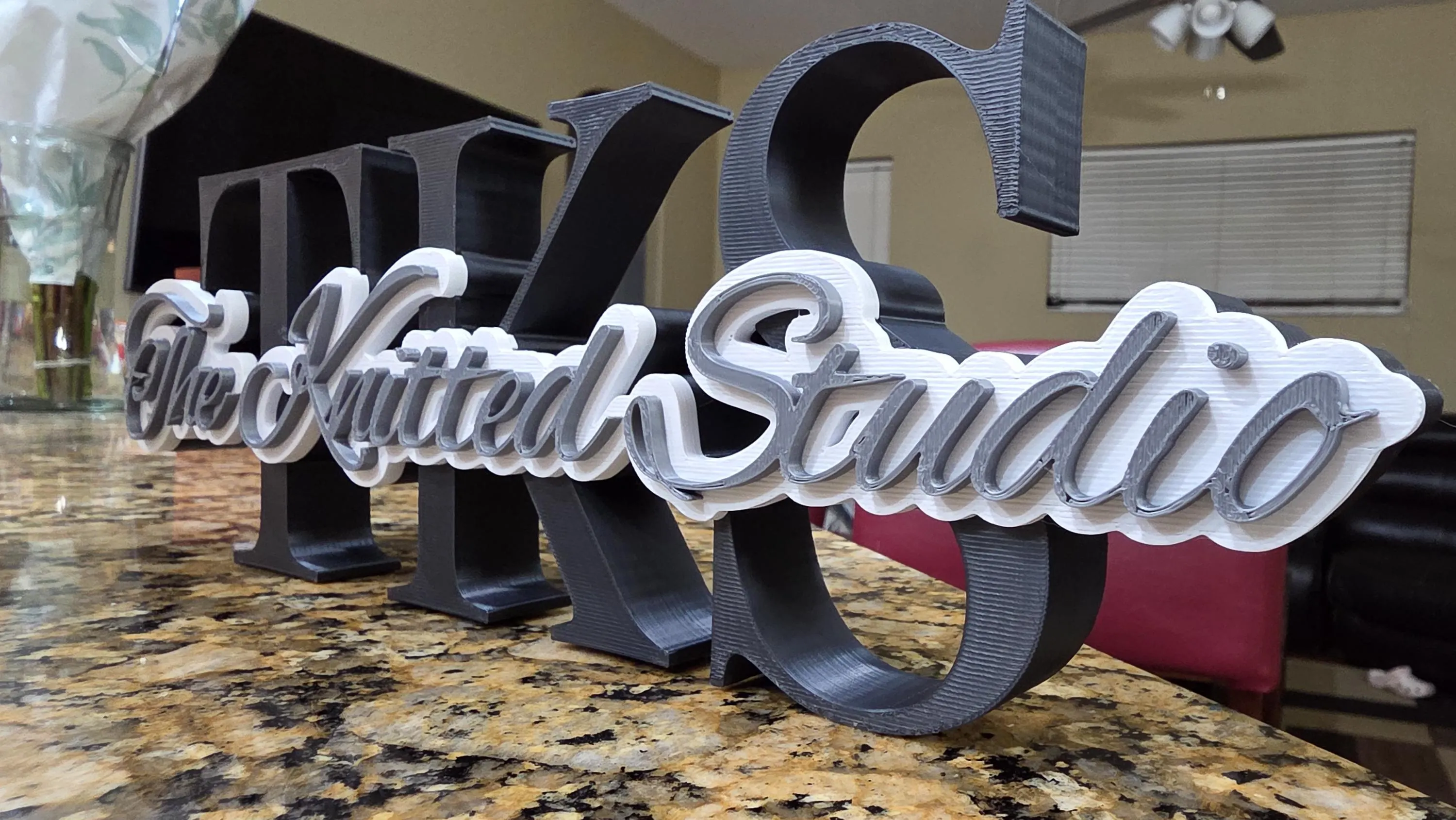 Color Layered Custom Name and Monogramed 3MF STL File: 3D Print STL, Digital Downloads - image 3