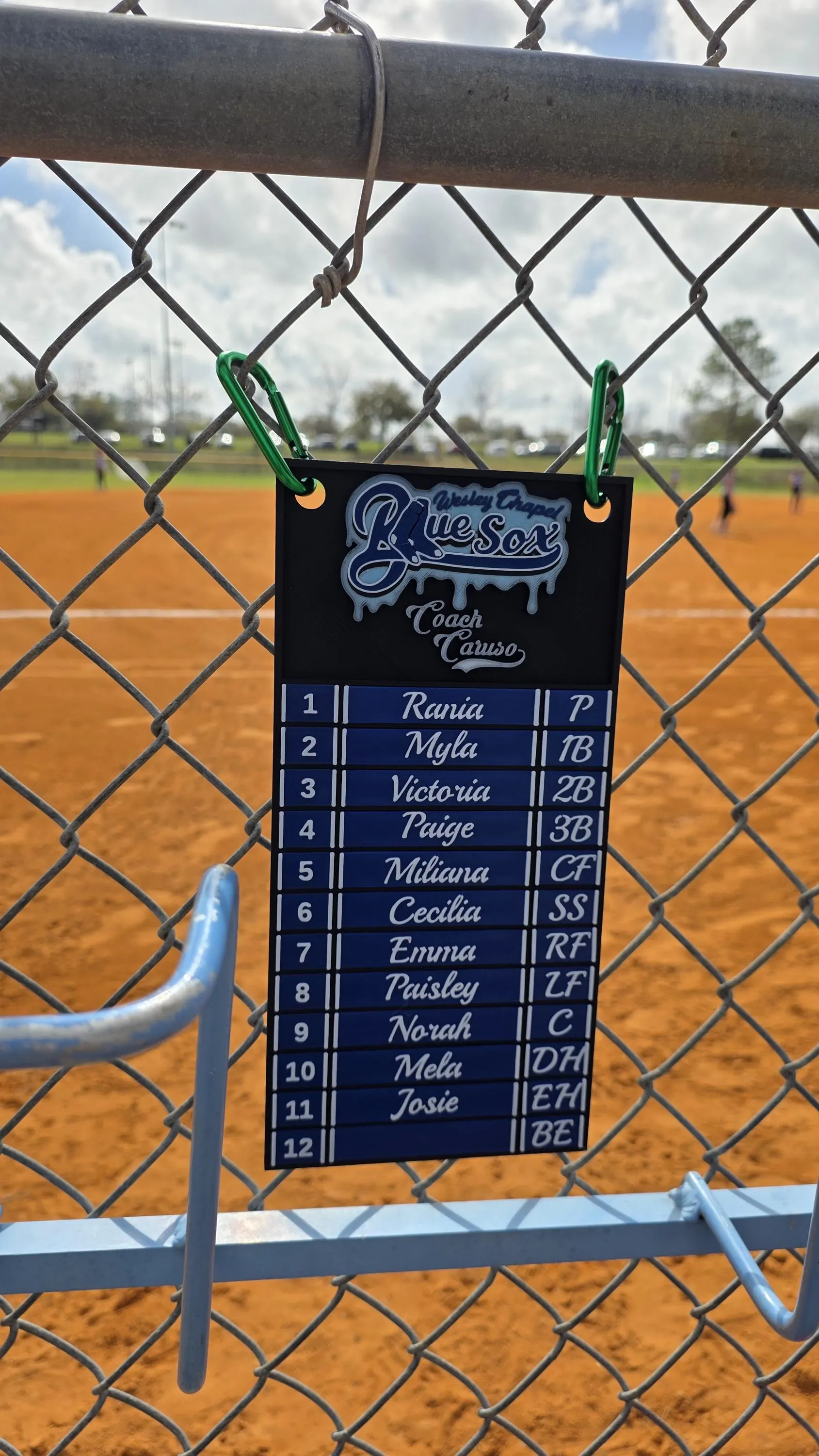 Custom Magnetic Dugout Lineup Board - 3D Printed for YOUR Team! - image 3