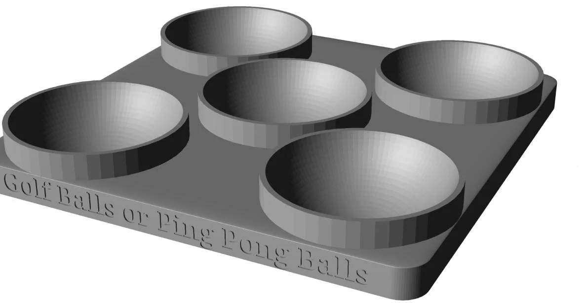 xTool F1 Golf Ball and Ping Pong Ball Jig 3D Print STL File - image 3