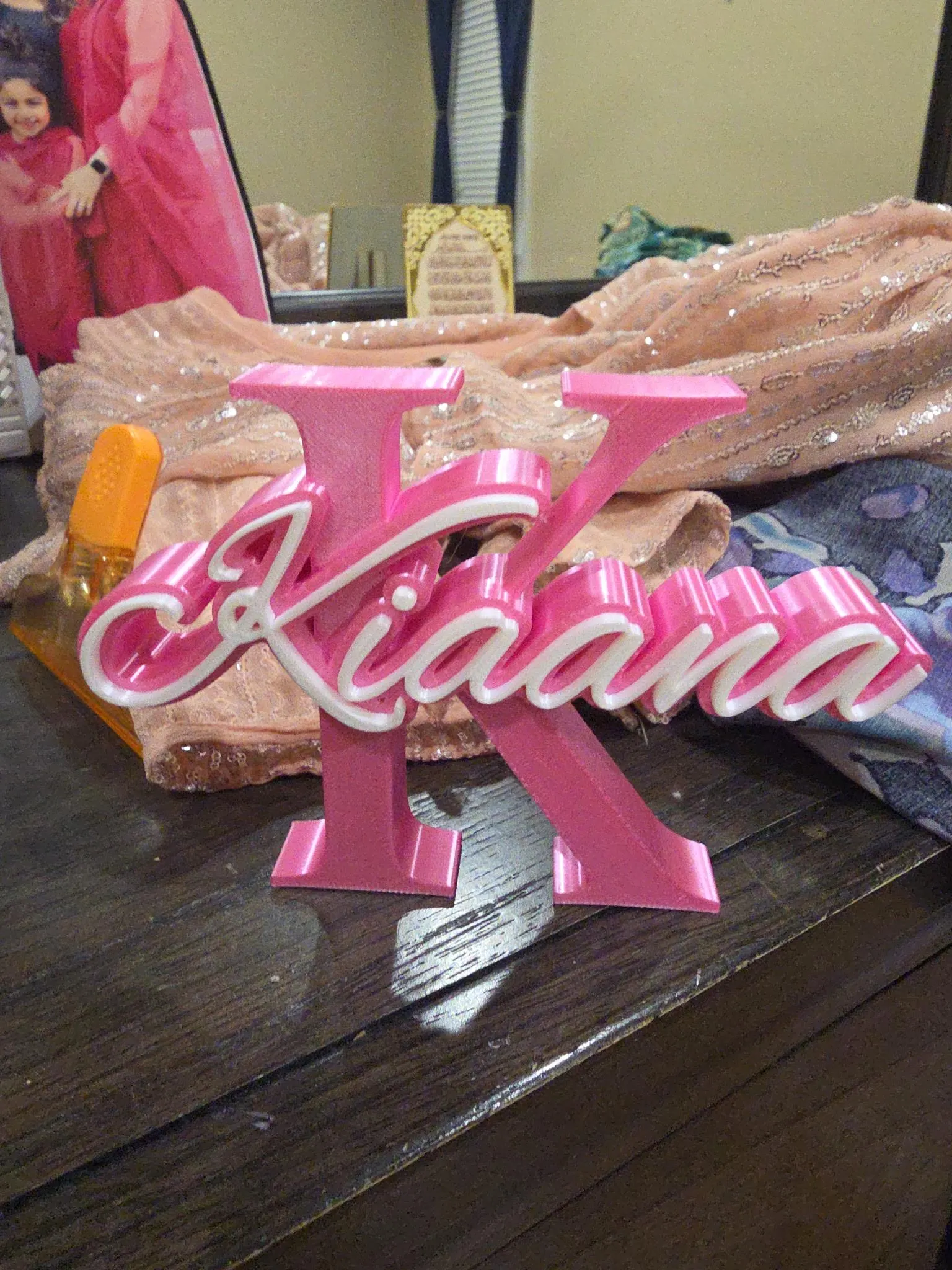 Color Layered Custom Name and Monogramed 3MF STL File: 3D Print STL, Digital Downloads - image 4