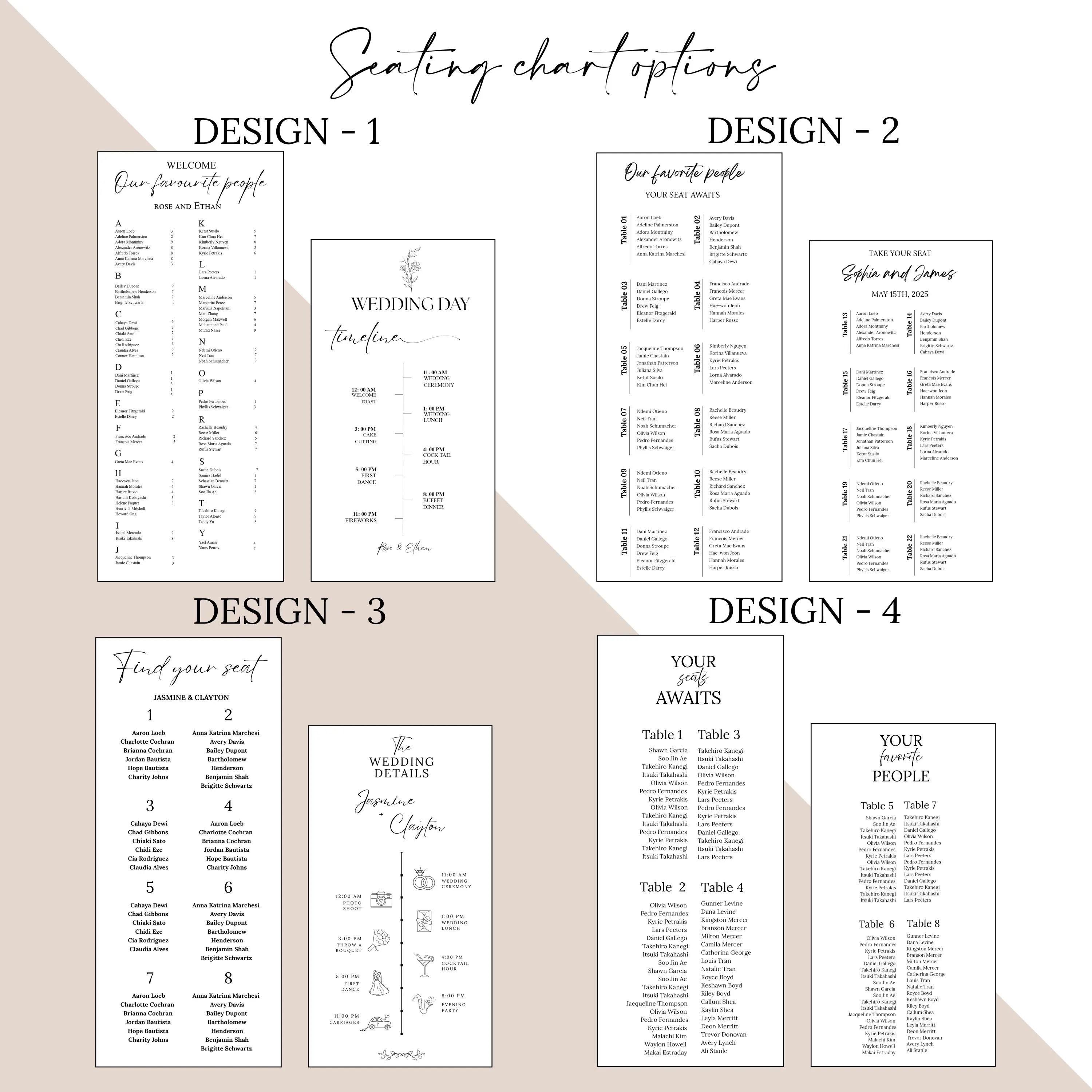 Custom Mirror Wedding Sign – Welcome & Seating Chart - image 5