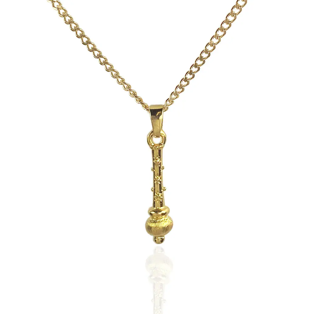 Sceptre Pendant with or without Custom Length Curb Chain ~ For that King or Queen in ur life / Unisex / up to 24” in Gold or Silver - image 5