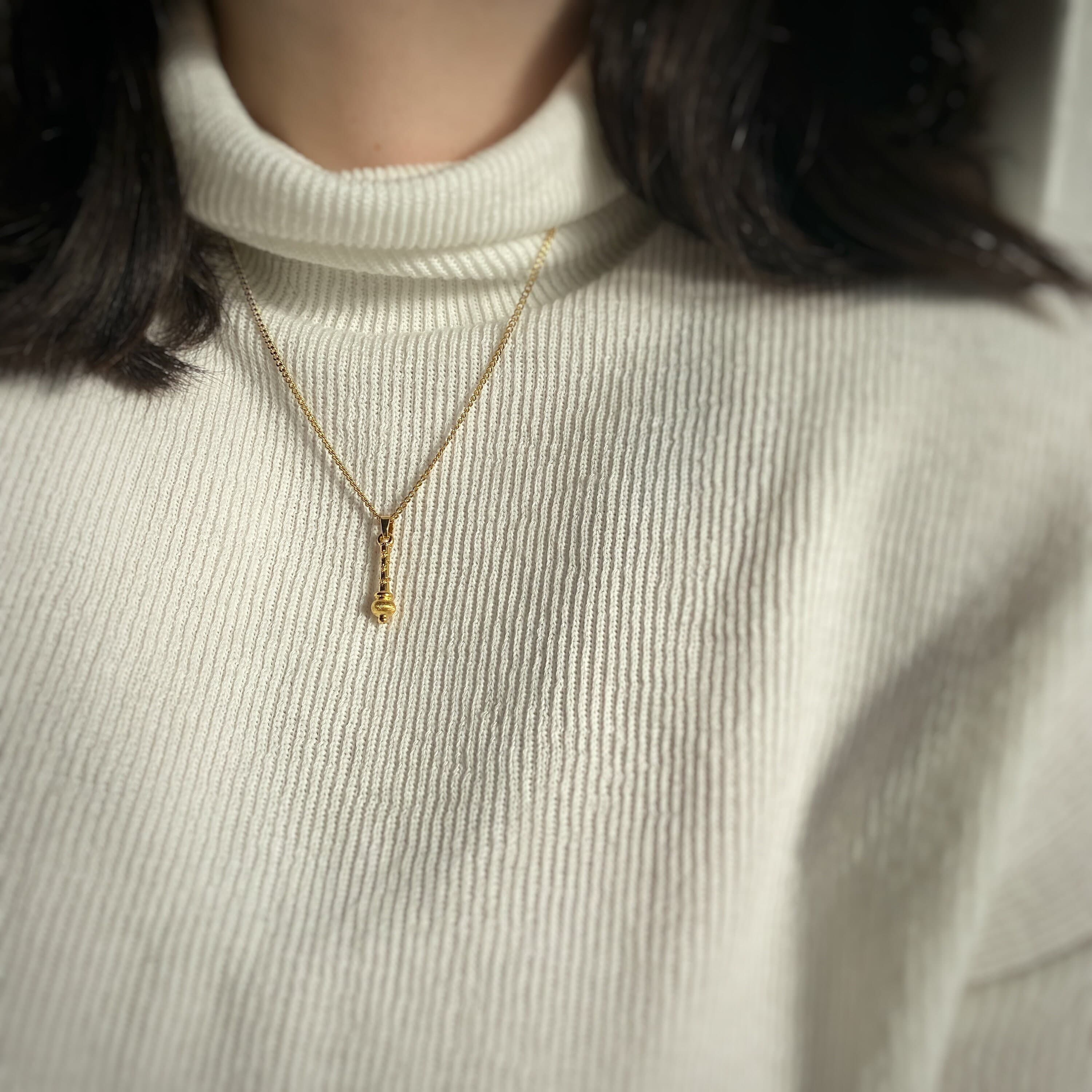 Sceptre Pendant with or without Custom Length Curb Chain ~ For that King or Queen in ur life / Unisex / up to 24” in Gold or Silver - image 4