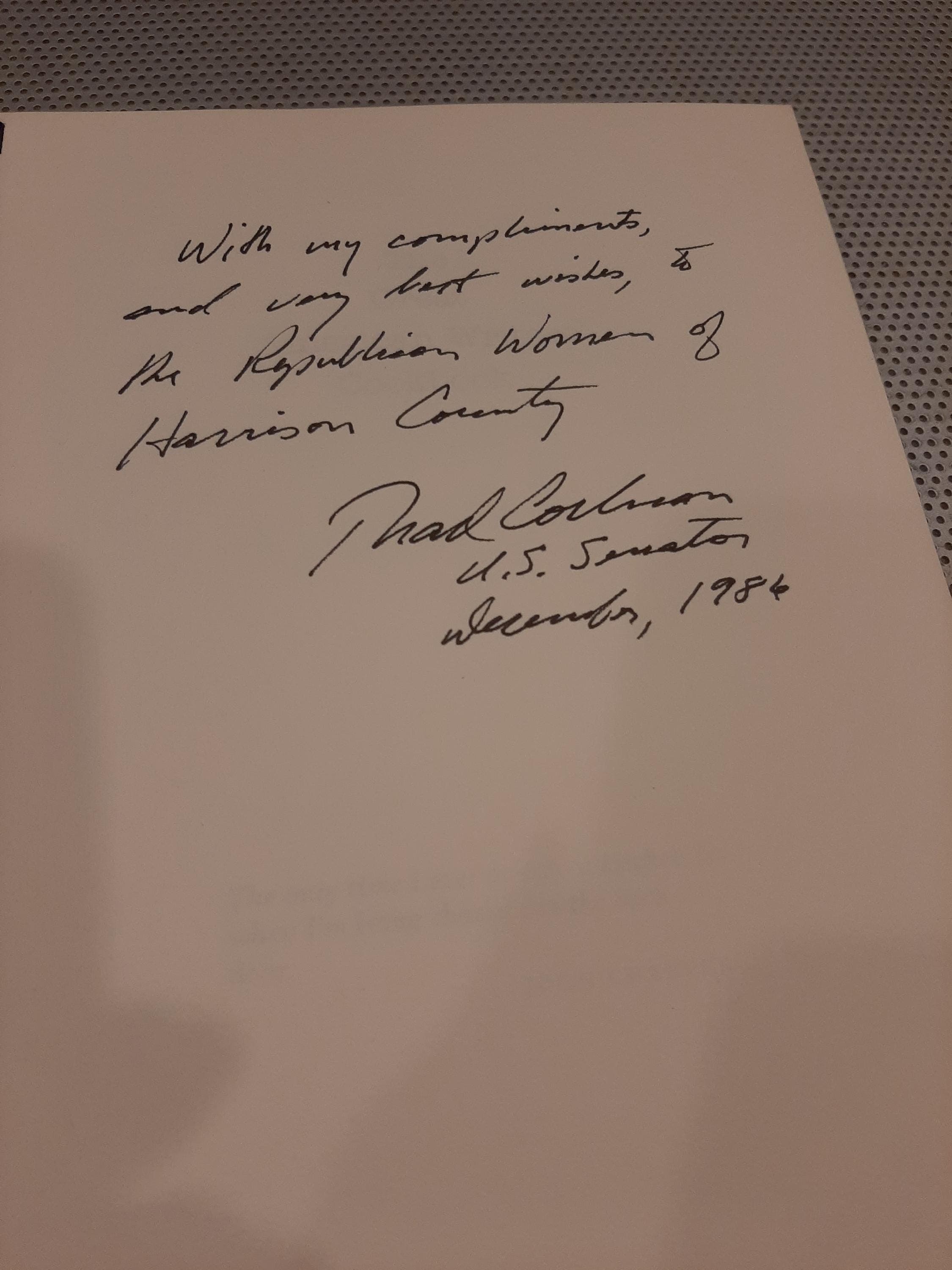 Great American Writers Cookbook Vintage 1981 Dean Faulkner Wells SIGNED Thad Cochran Mississippi US Senator - image 5