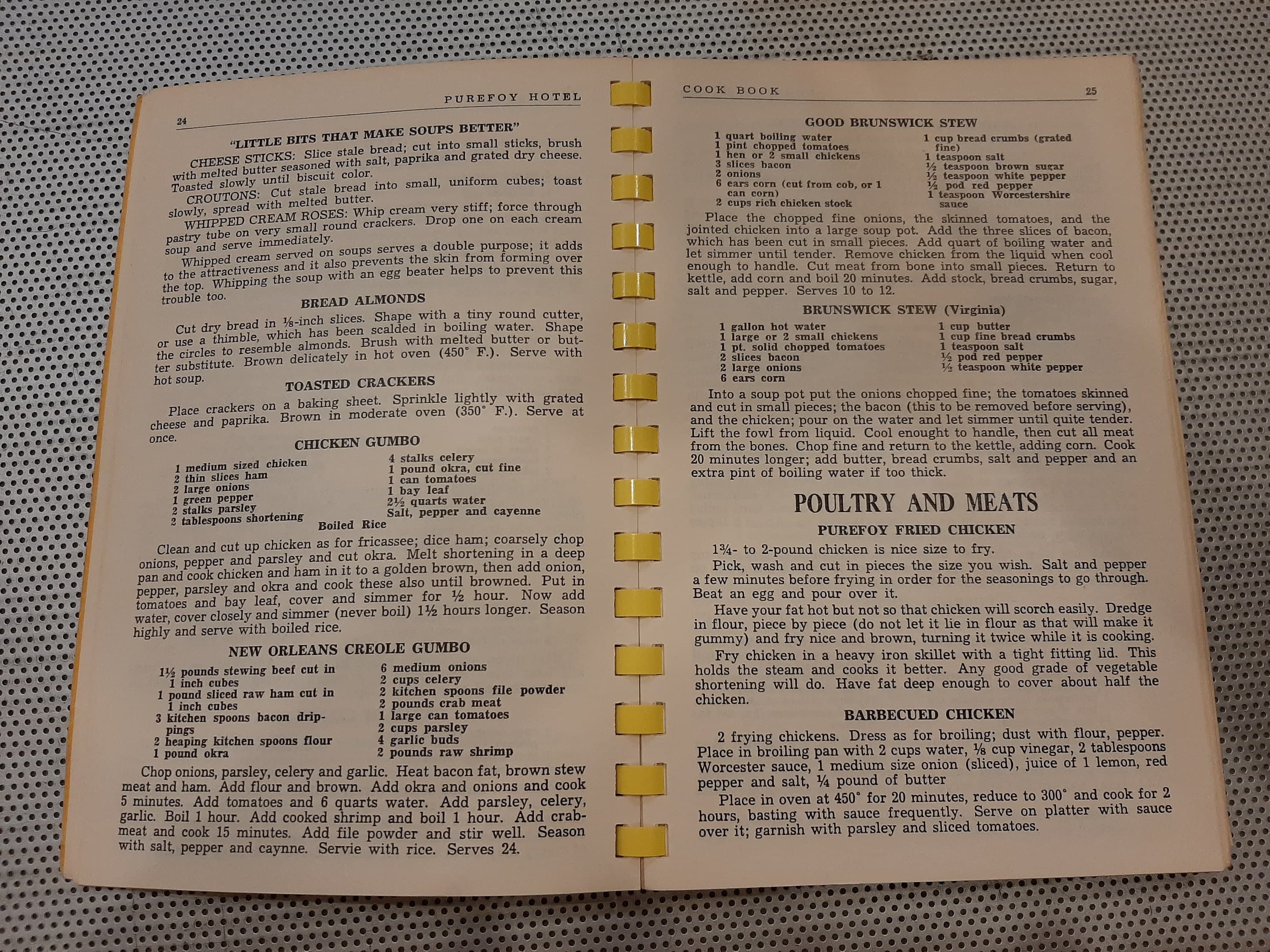 Vintage 1960 Purefoy Hotel New Edition True and Tried Recipes of Real Southern Food Talladega Alabama Southern Cooking Collectible Cookbook - image 5