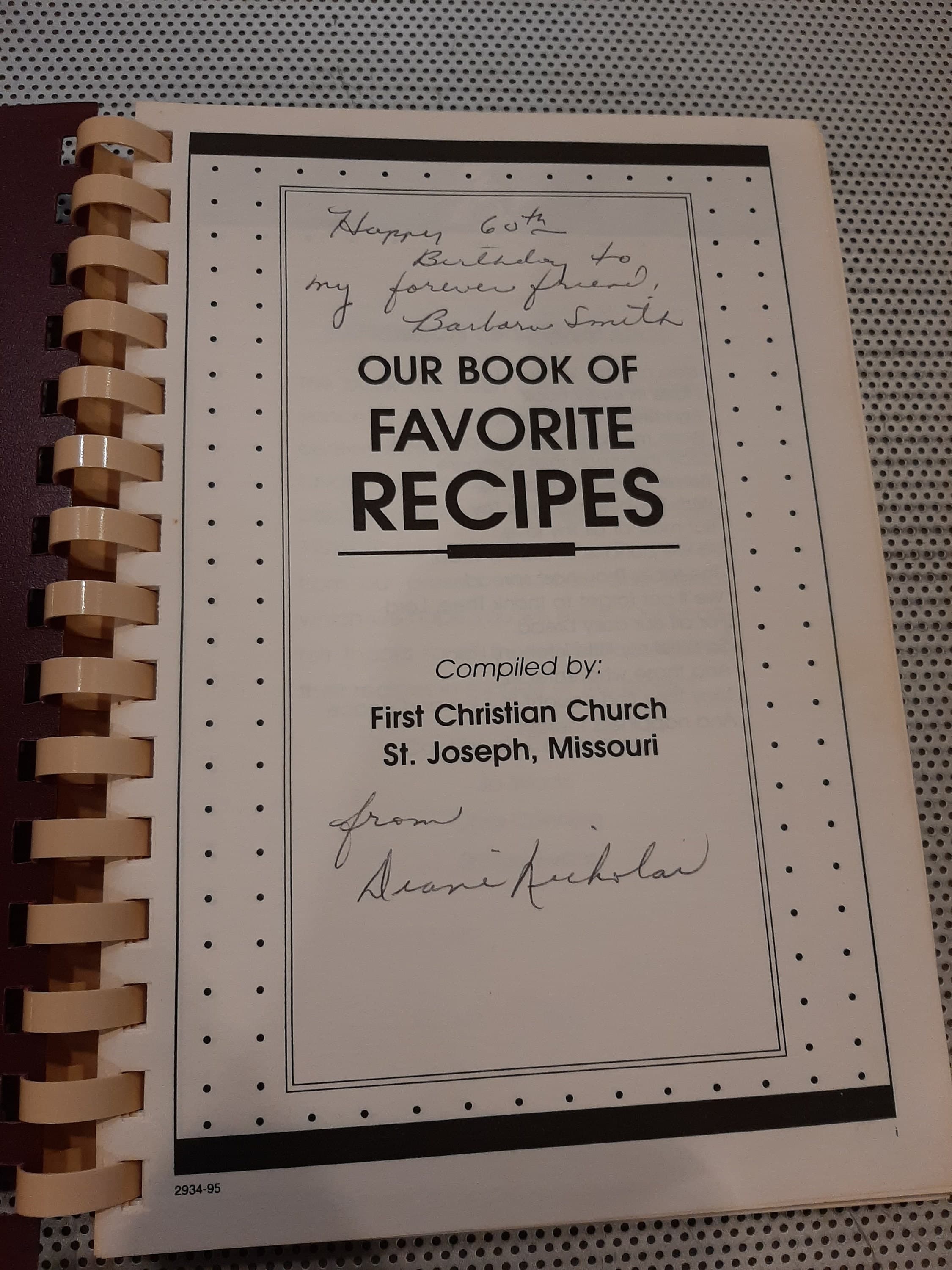 Vintage 1995 Sesquicentennial 1845-1995 First Christian Church of St. Joseph Missouri Church Lady Cookbook Missouri Recipes - image 3