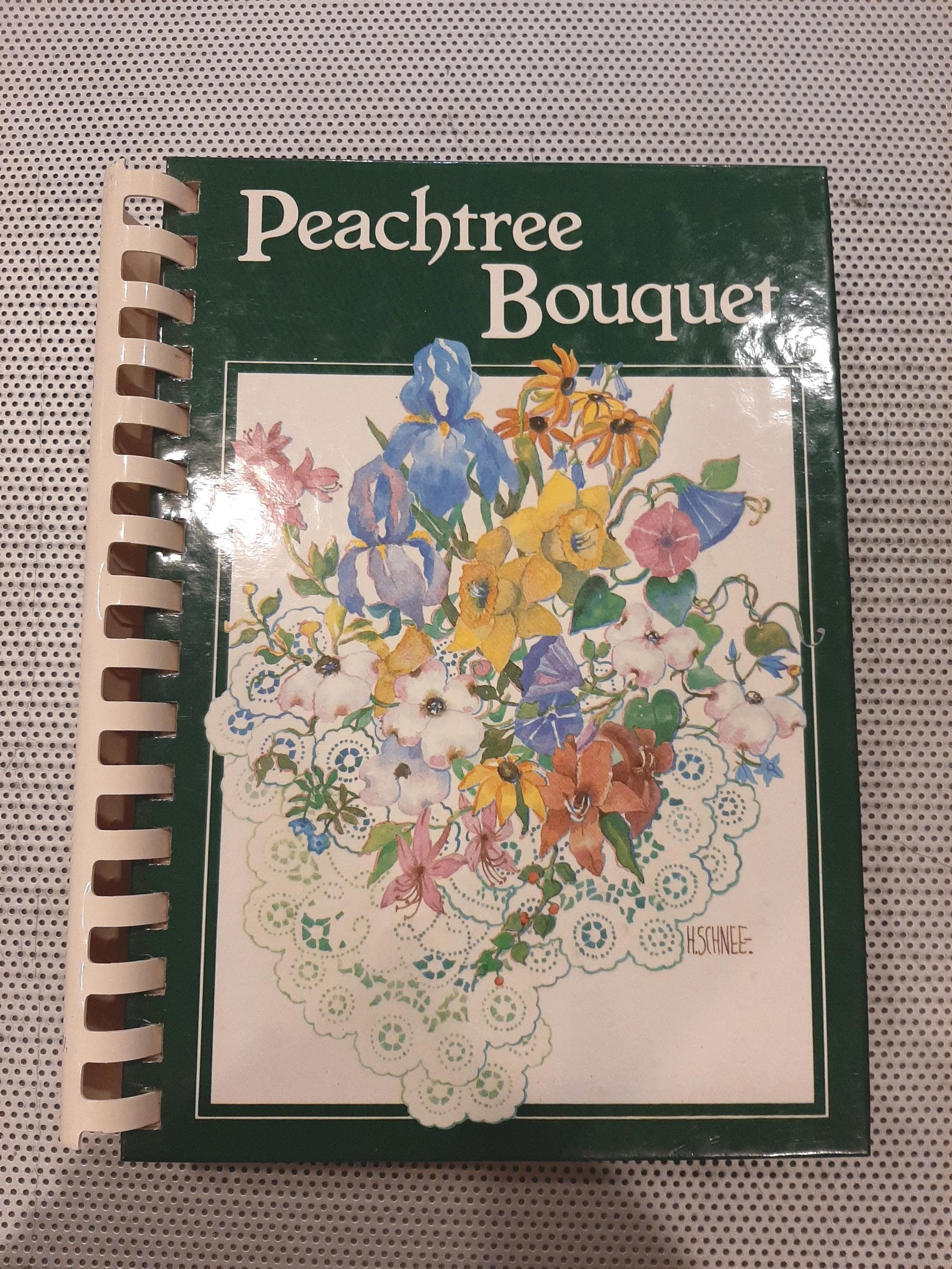 Vintage 1989 Peachtree Bouquet Junior League of DeKalb County Georgia Collectible Hardcover Cookbook Southern Cooking