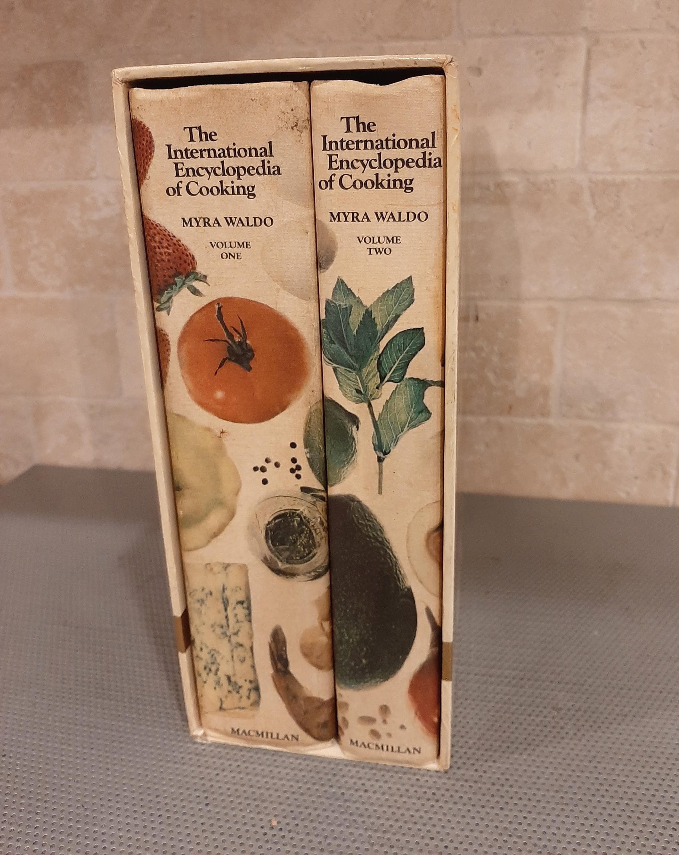 International Encyclopedia of Cooking Myra Waldo: 2 Vol. boxed set Hardcover Basic Recipes Classic Cookbooks