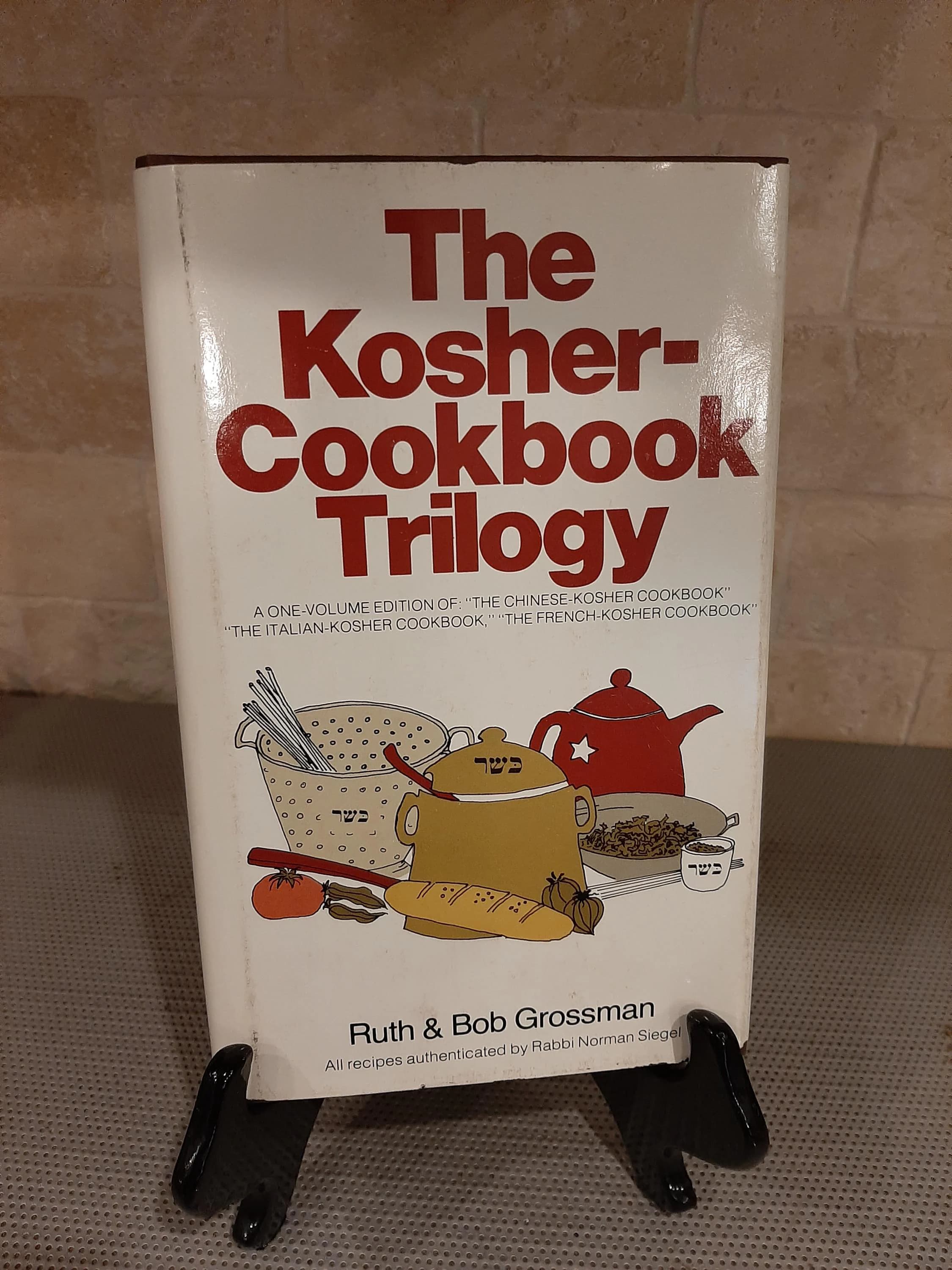 Vintage 1965 The Kosher-Cookbook Trilogy 3 Volumes Hardback, Chinese, French, Italian