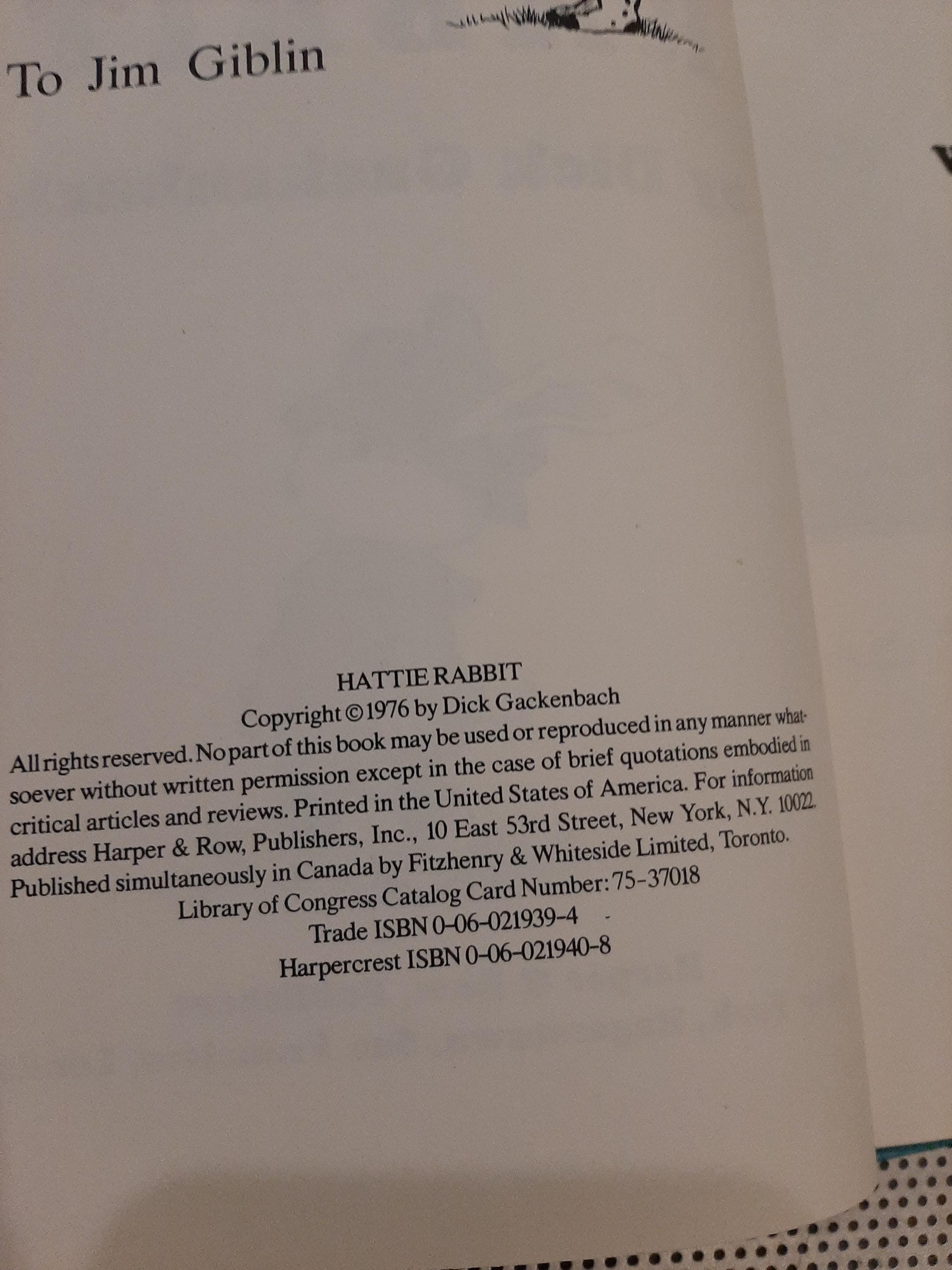 Vintage Hattie Rabbit Hardback, 1976 Children's Book - image 4