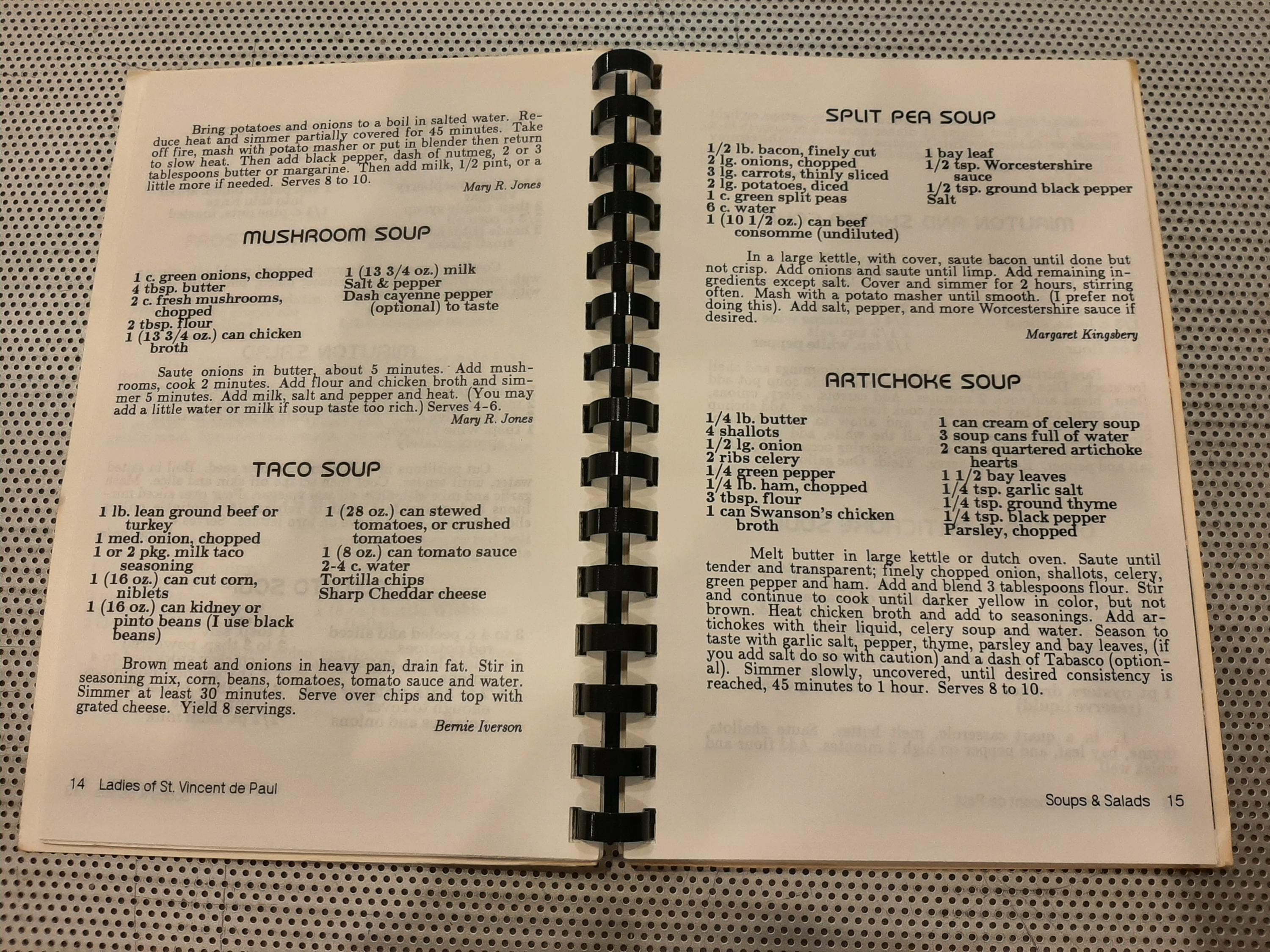 Vintage 1992 Ladies of St. Vincent de Paul Annunciation Parish Kiln Mississippi Church Lady Cookbook Vol. 2 Recipes Gulf Coast Catholic - image 5
