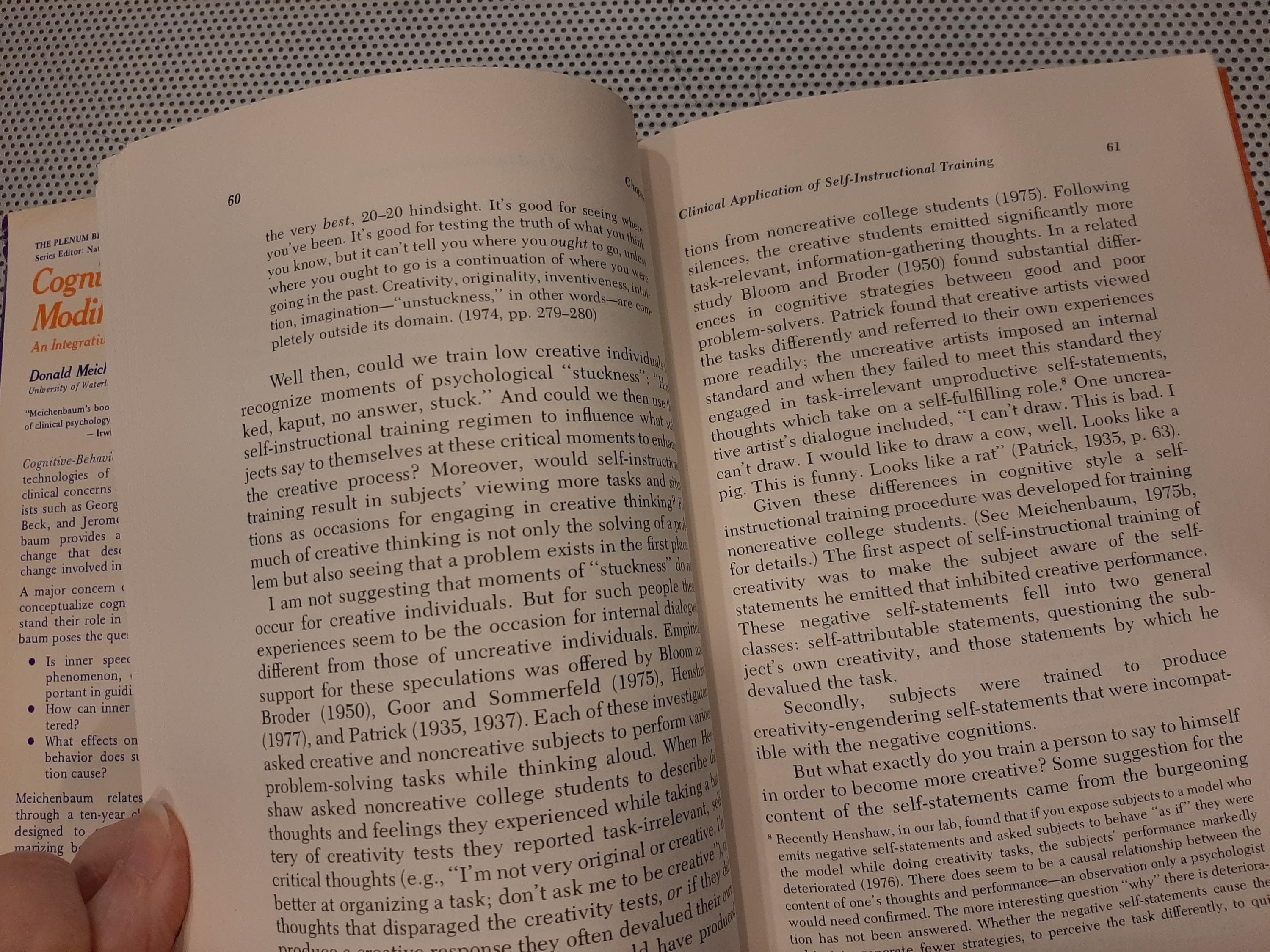 Vintage 1979 Cognitive-Behavior Modification: An Integrative Approach Donald Meichenbaum Psychology Psychiatry CBT Book RARE - image 4