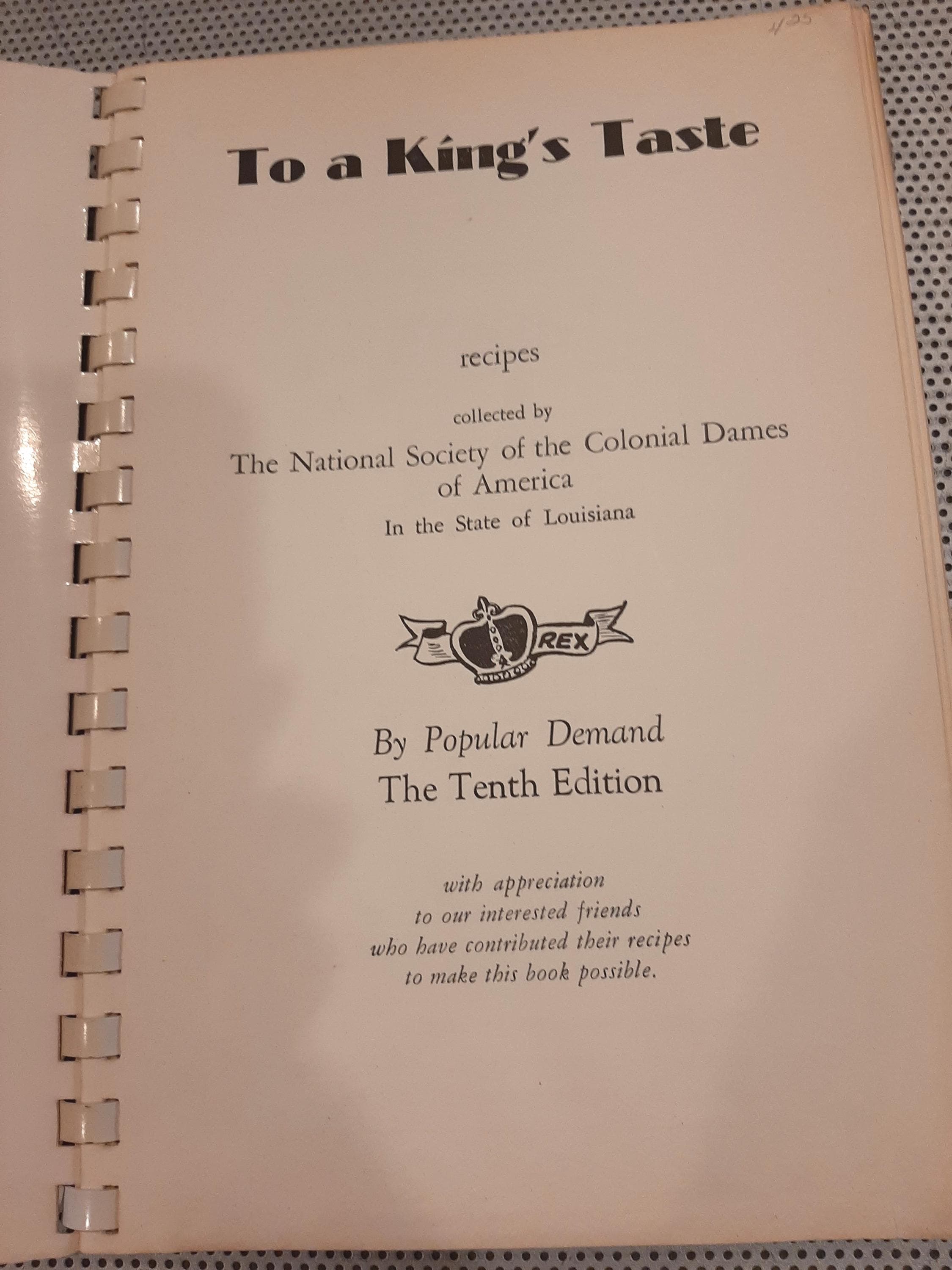 Vintage 1971 Colonial Dames Carnival of Recipes To A King's Taste Mardi Gras Louisiana Ethnic Cookbook New Orleans Creole Cooking - image 3
