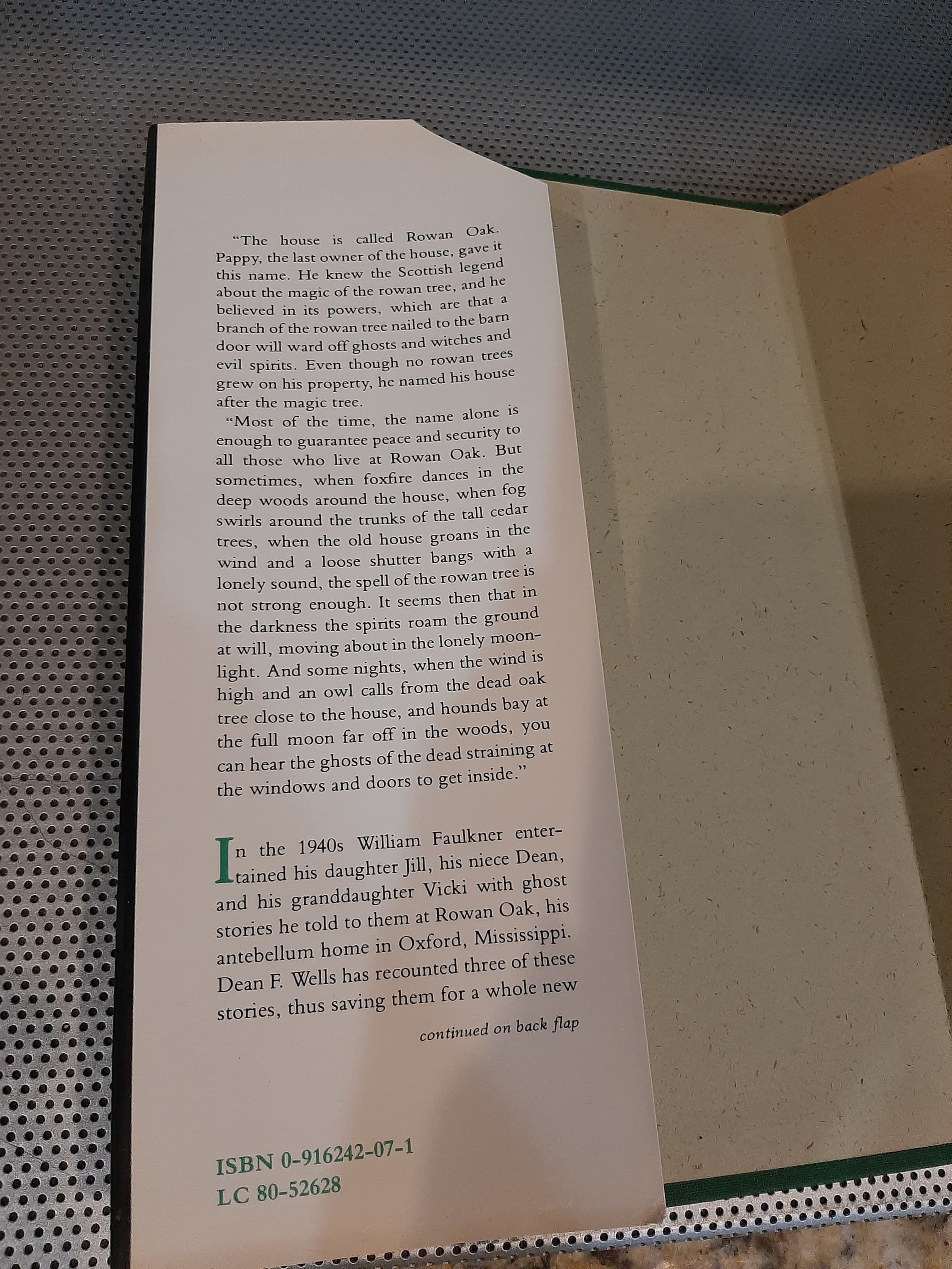 Vintage 1980 "The Ghosts of Rowan Oak" William Faulkner's Ghost Stories for Children Hardcover Book by Dean Faulkner Wells SIGNED - image 3