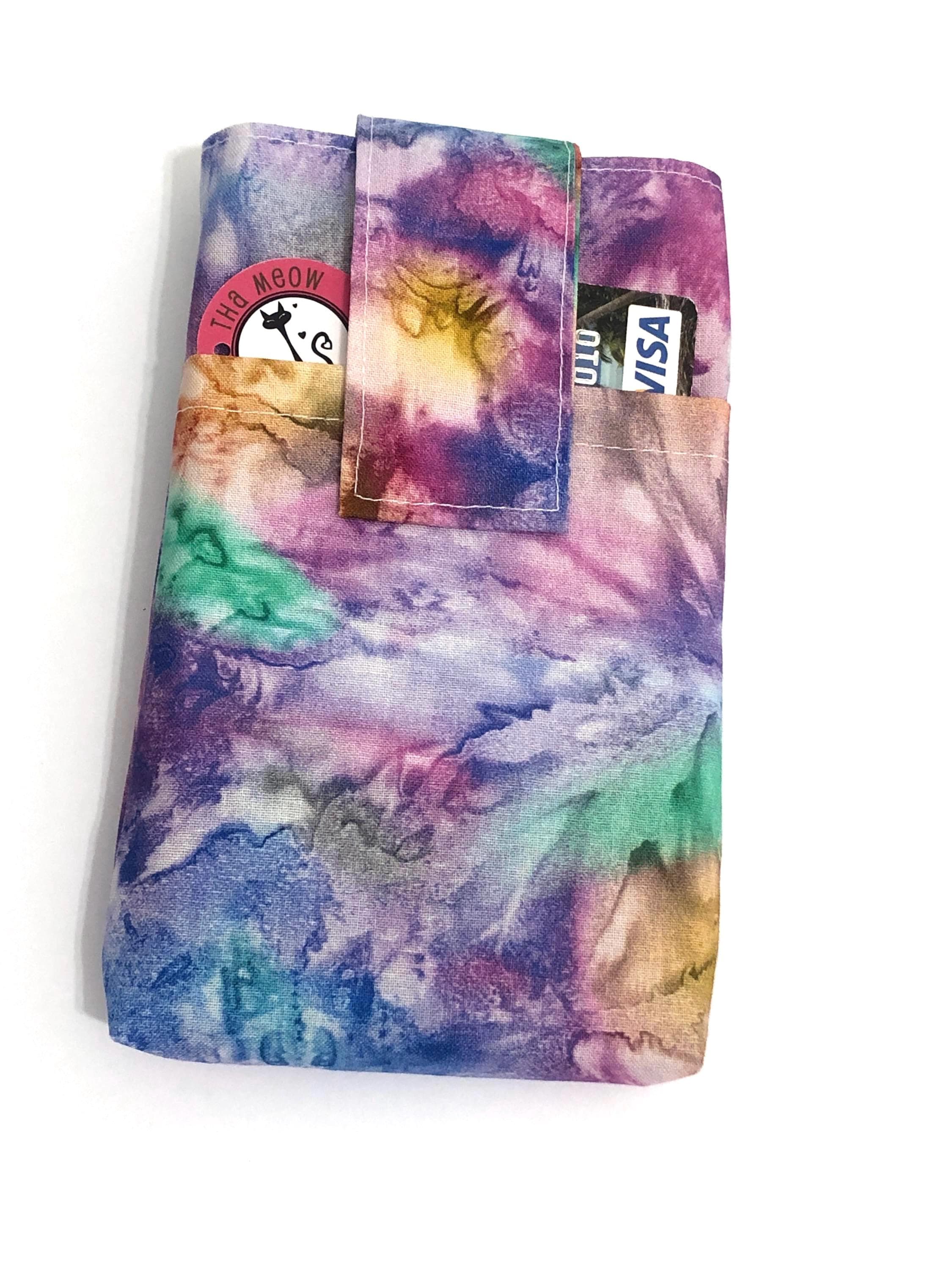 Fabric cell phone holder pouch, phone wallet sleeve for iPhone 18 17 16 15 14 13 plus,Samsung Galaxy s26 s25 s24 s23 s22 ultra-water color - image 4