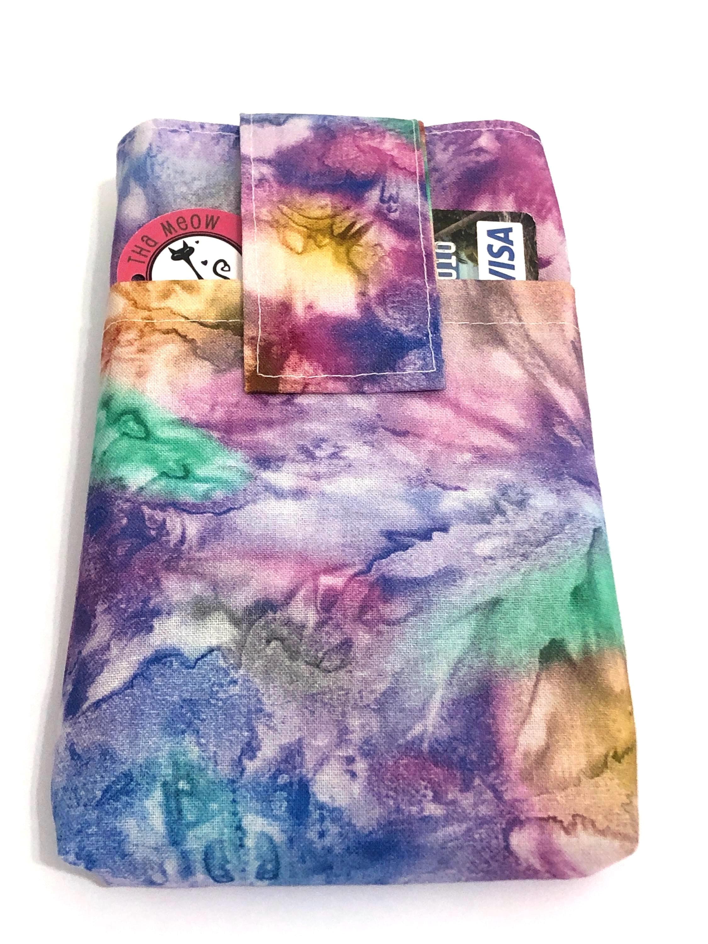 Fabric cell phone holder pouch, phone wallet sleeve for iPhone 18 17 16 15 14 13 plus,Samsung Galaxy s26 s25 s24 s23 s22 ultra-water color - image 3