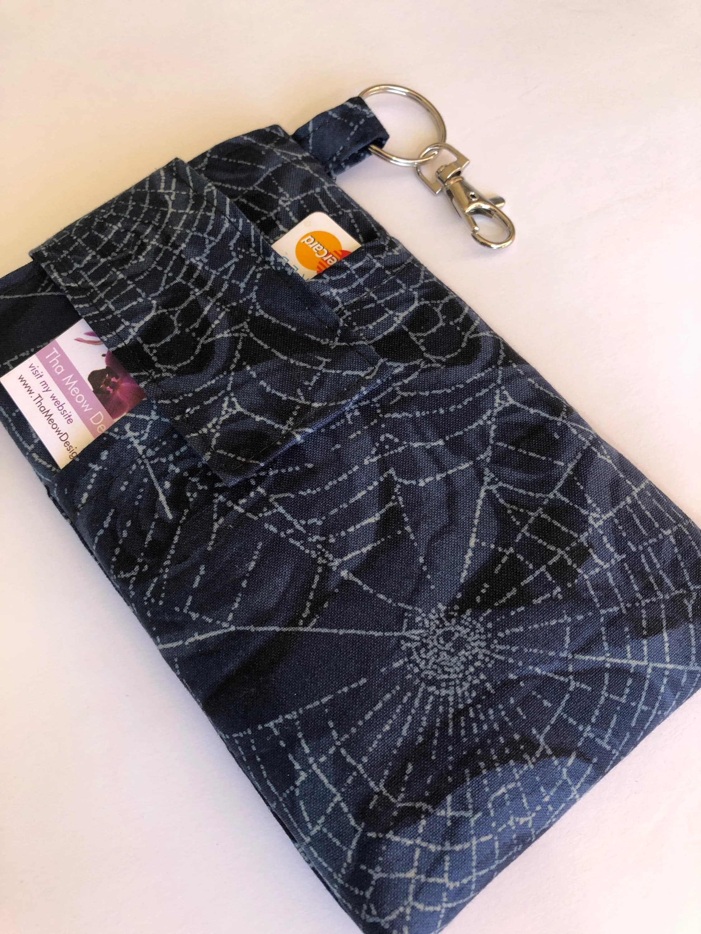 Fabric cell phone holder pouch, phone wallet sleeve for iPhone 18 17 16 15 14 13 plus,Samsung Galaxy s26 s25 s24 s23 s22 ultra -Spiderweb - image 2