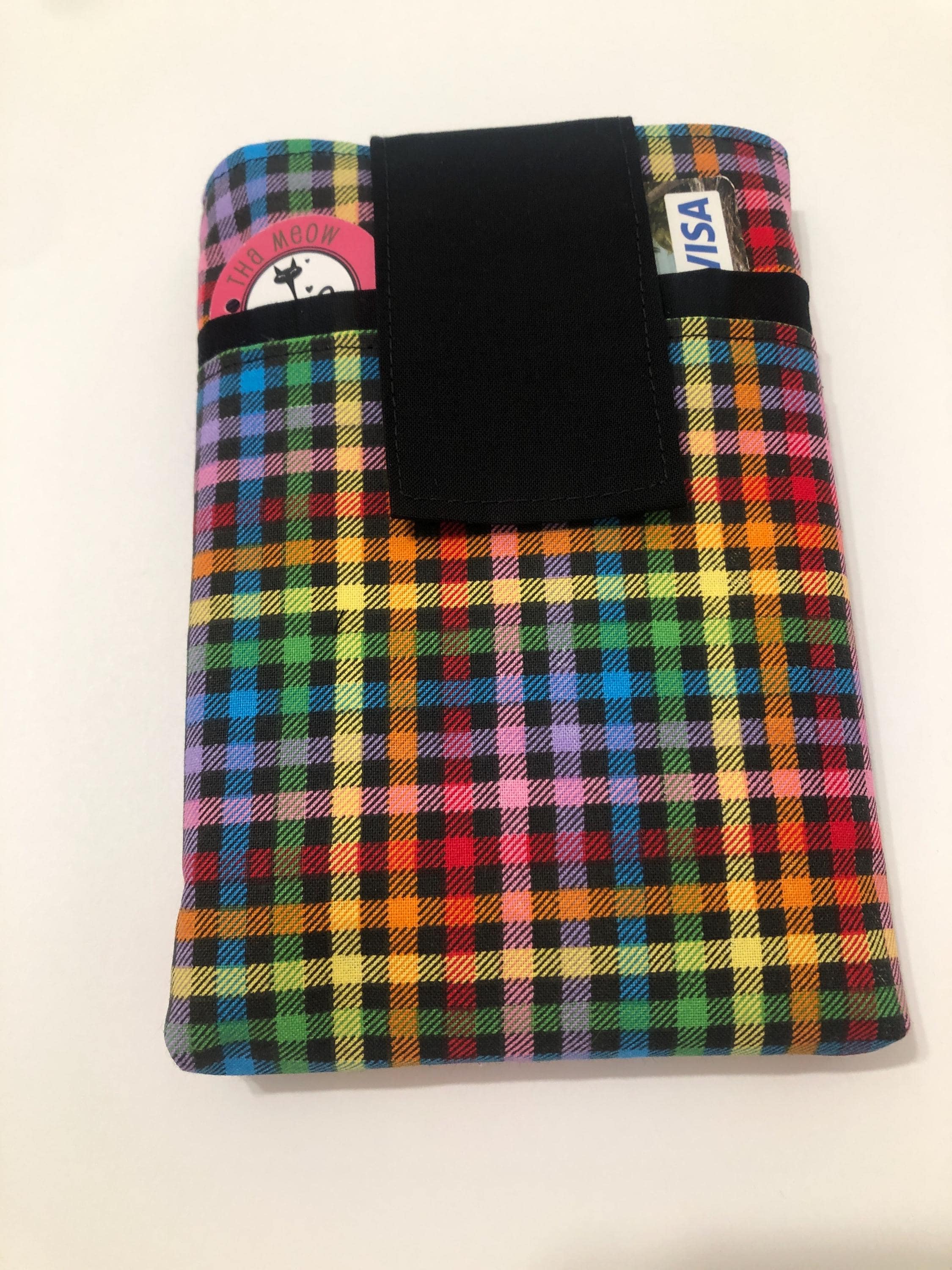 Fabric cell phone holder pouch, phone wallet sleeve for iPhone 18 17 16 15 14 13 plus,Samsung Galaxy s26 s25 s24 s23 s22 ultra- M checkered - image 4